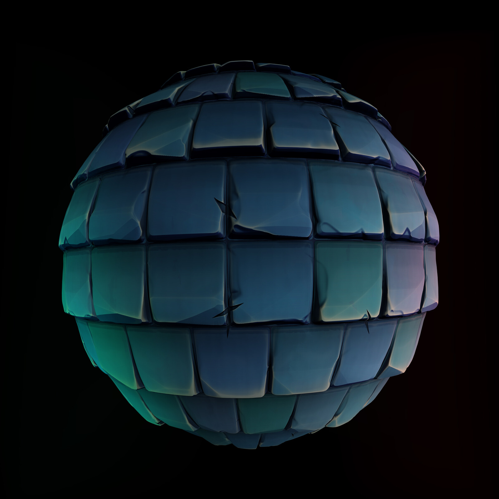 Square Roof Tiles - Stylized