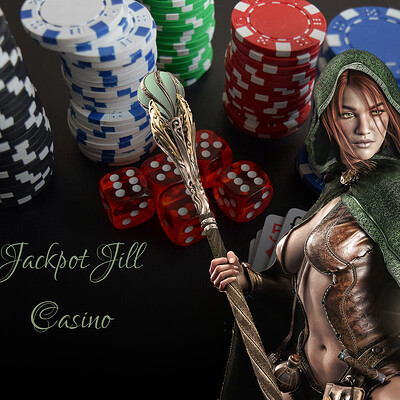 Jackpot Jill Casino promotional artwork showcasing game theme