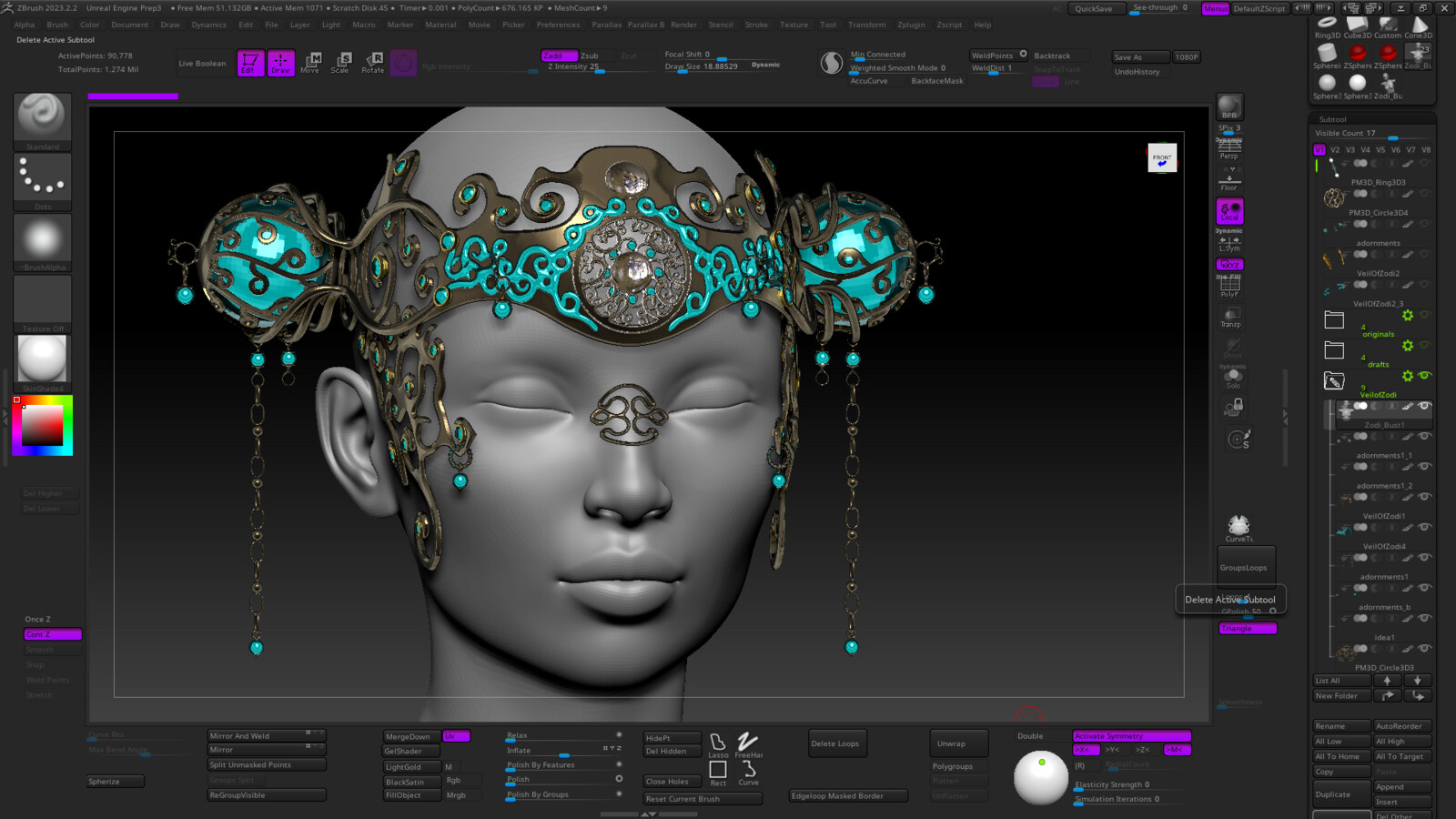 Version 2, a more complex version that will release for Unreal Engine 5+, Blender, Maya and ZBrush. Version 2 is almost complete, I have been working on it LIVE via my Youtube channel where you can watch me work live. Link in bio.