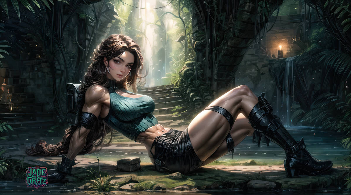 ArtStation - The Dynamic Beauty of Lara Croft by Jade Gretz