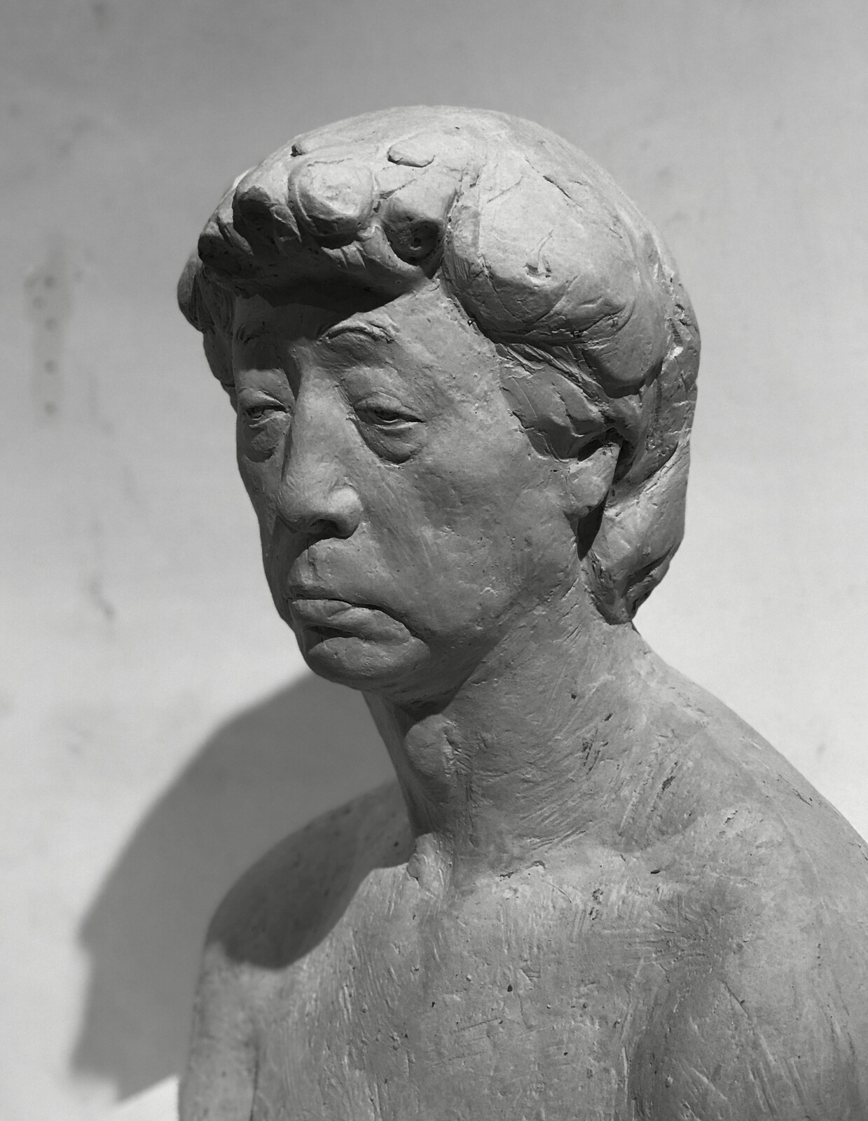 Old man plaster portrait