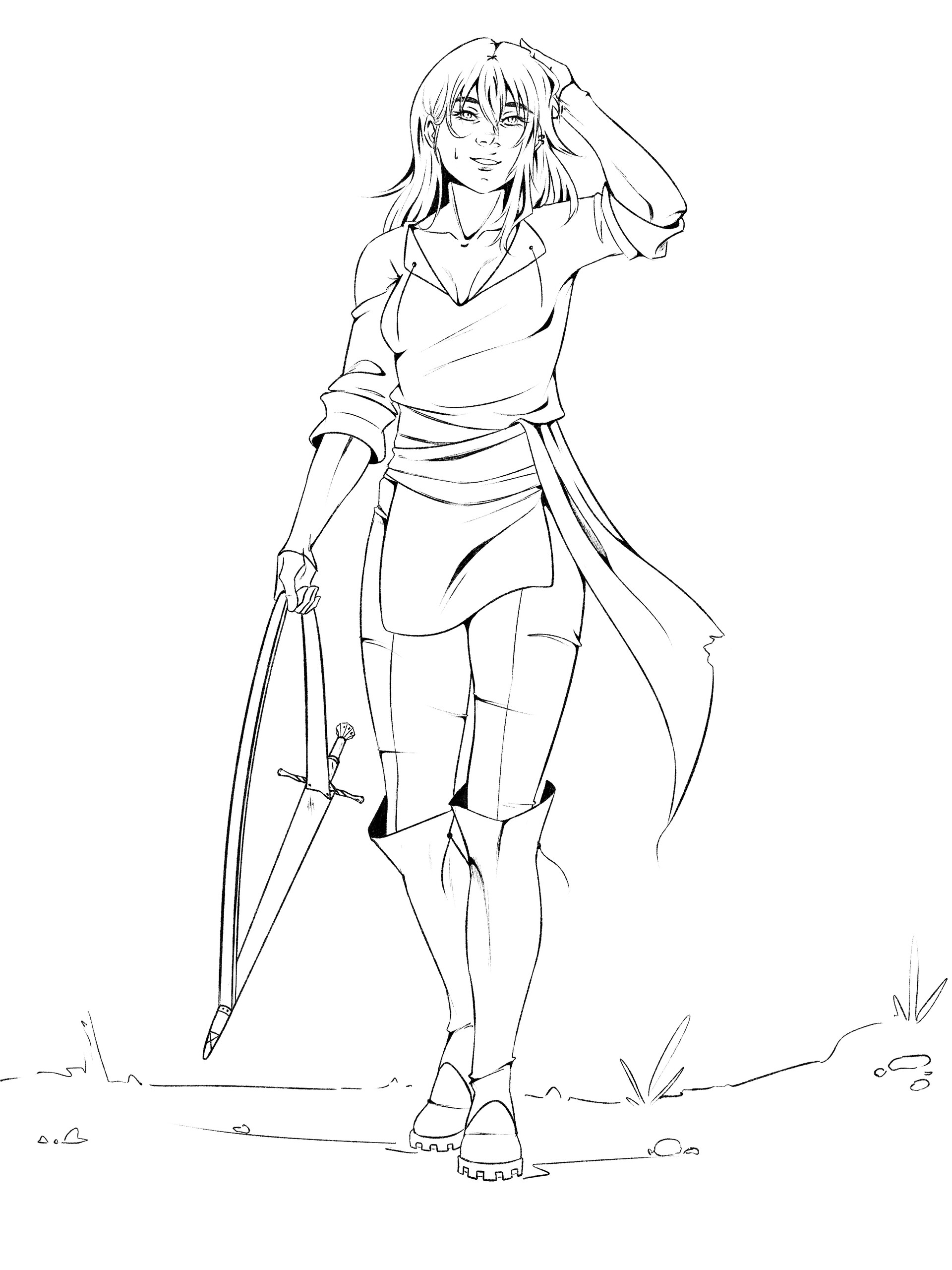 ArtStation - Sword girl