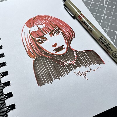 ArtStation - Sketchbook mode // Girl Drawing