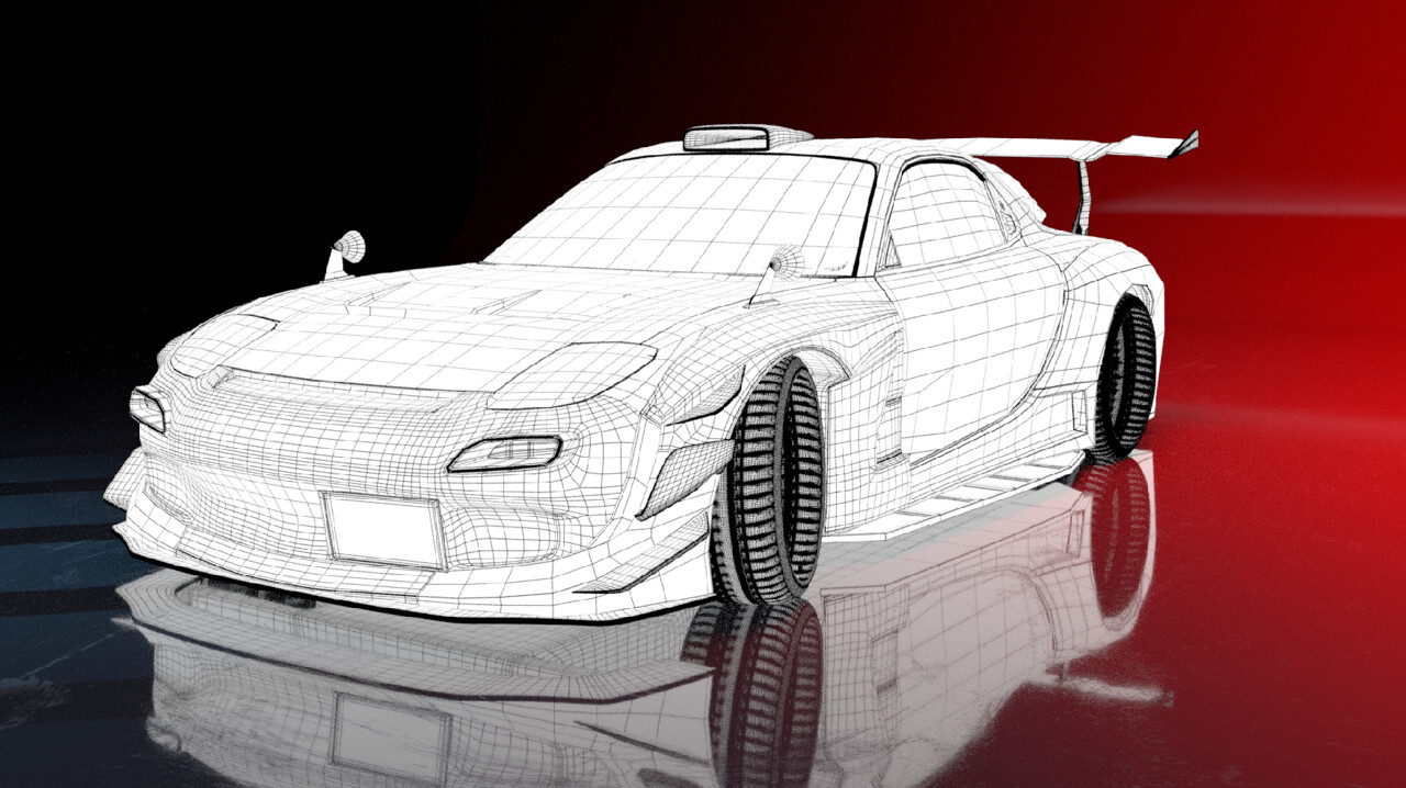 Wireframe in Maya