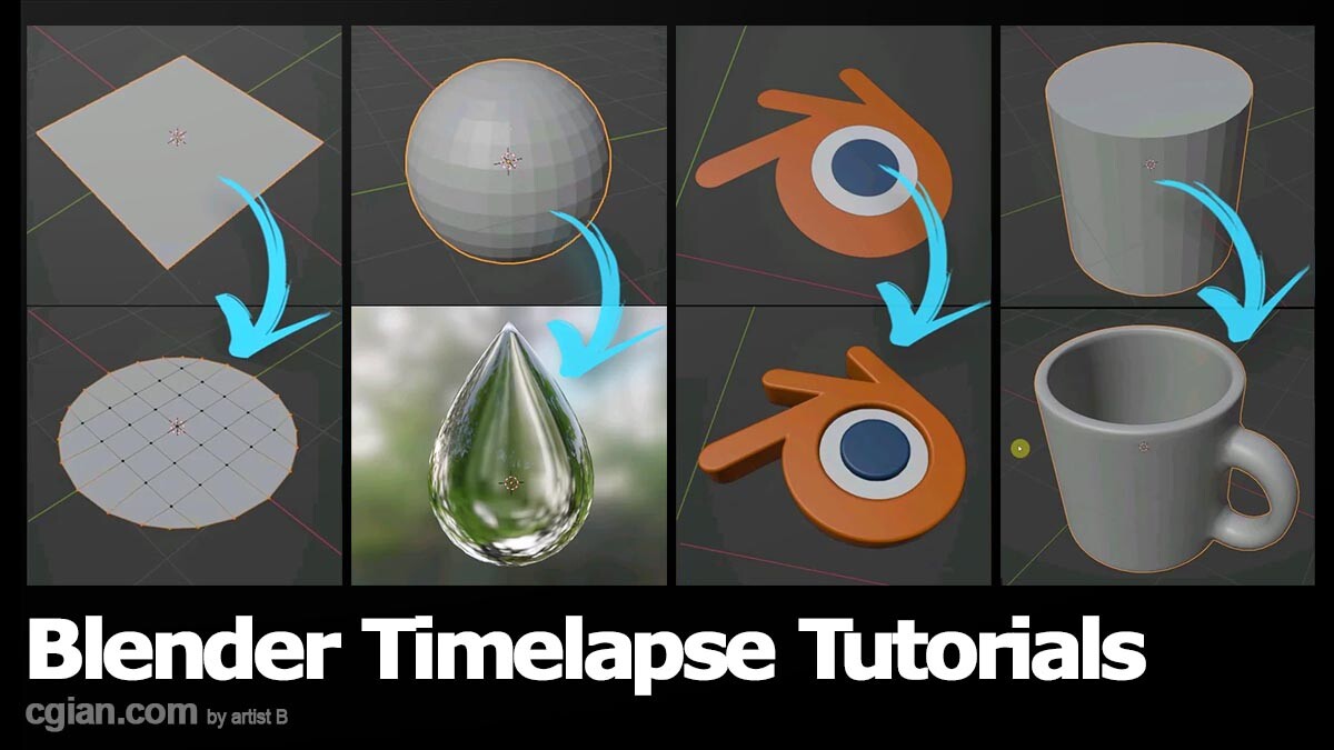 Blender 3D modeling timelapse - Water Mug or Coffee Cup 