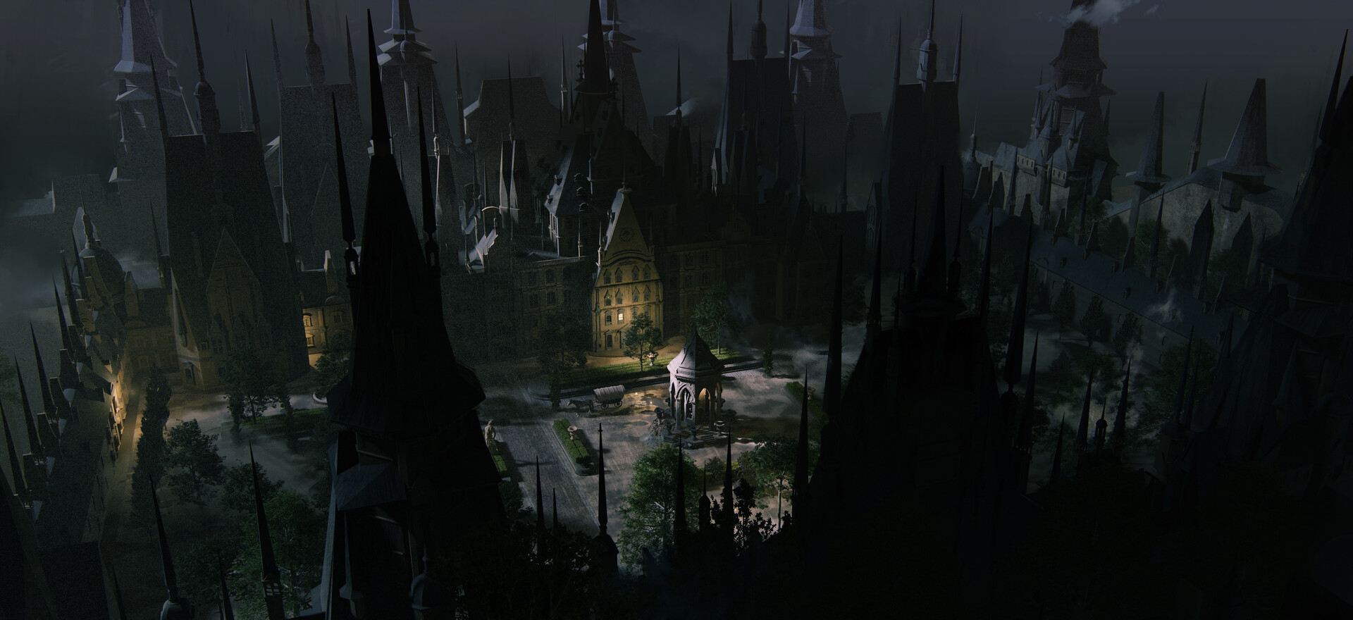 ArtStation - Dark Fantasy style Mansion