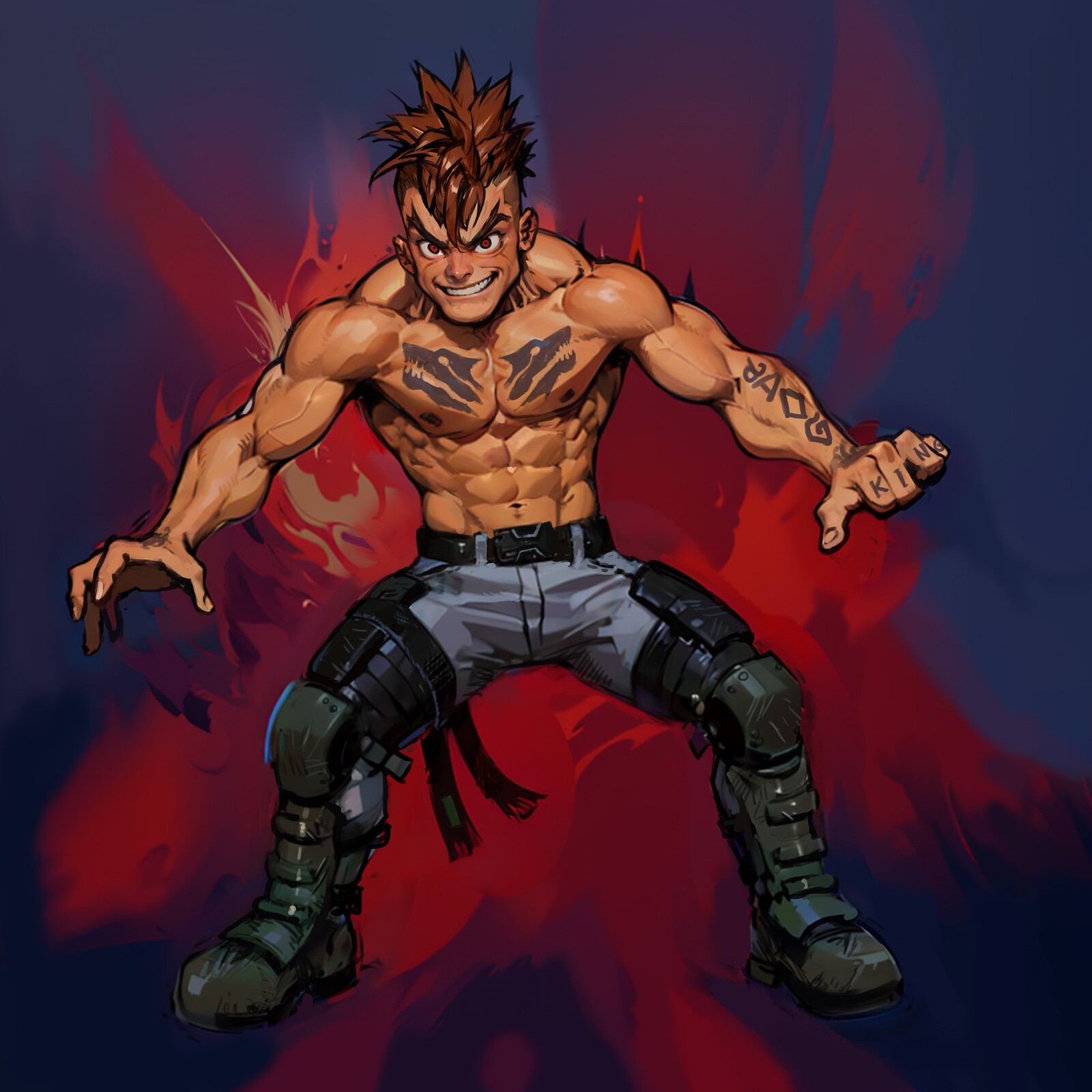 Hector is our favorite character in the game and we started with this sketch before deciding to make something more elaborate.