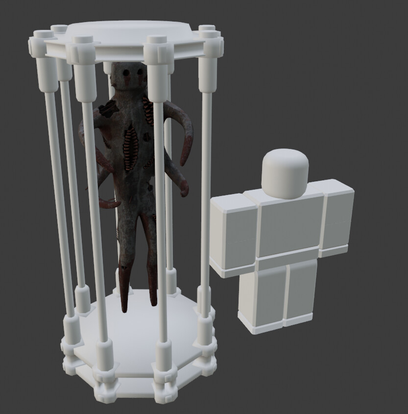 SCP-173 - Low-poly 3D model - Includes mod for SCP CB 3D