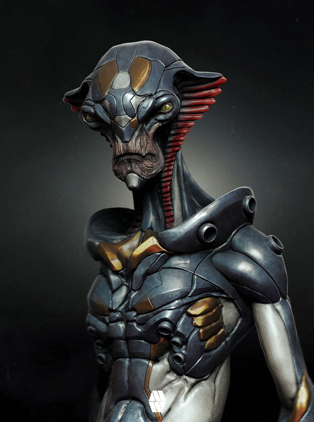 An Alien Emerges - 'Alien Bust' Concept