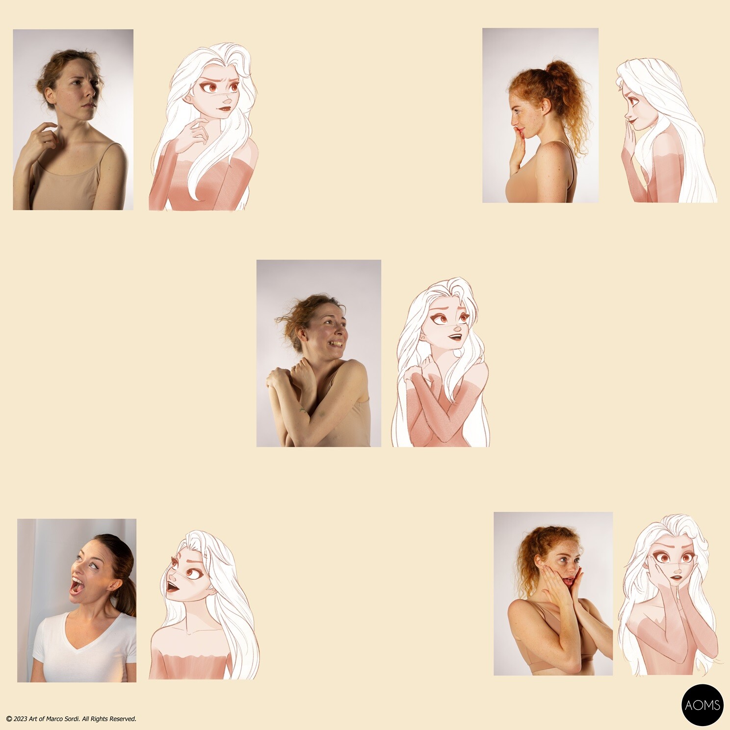 ArtStation - Elsa expressions sheet #3