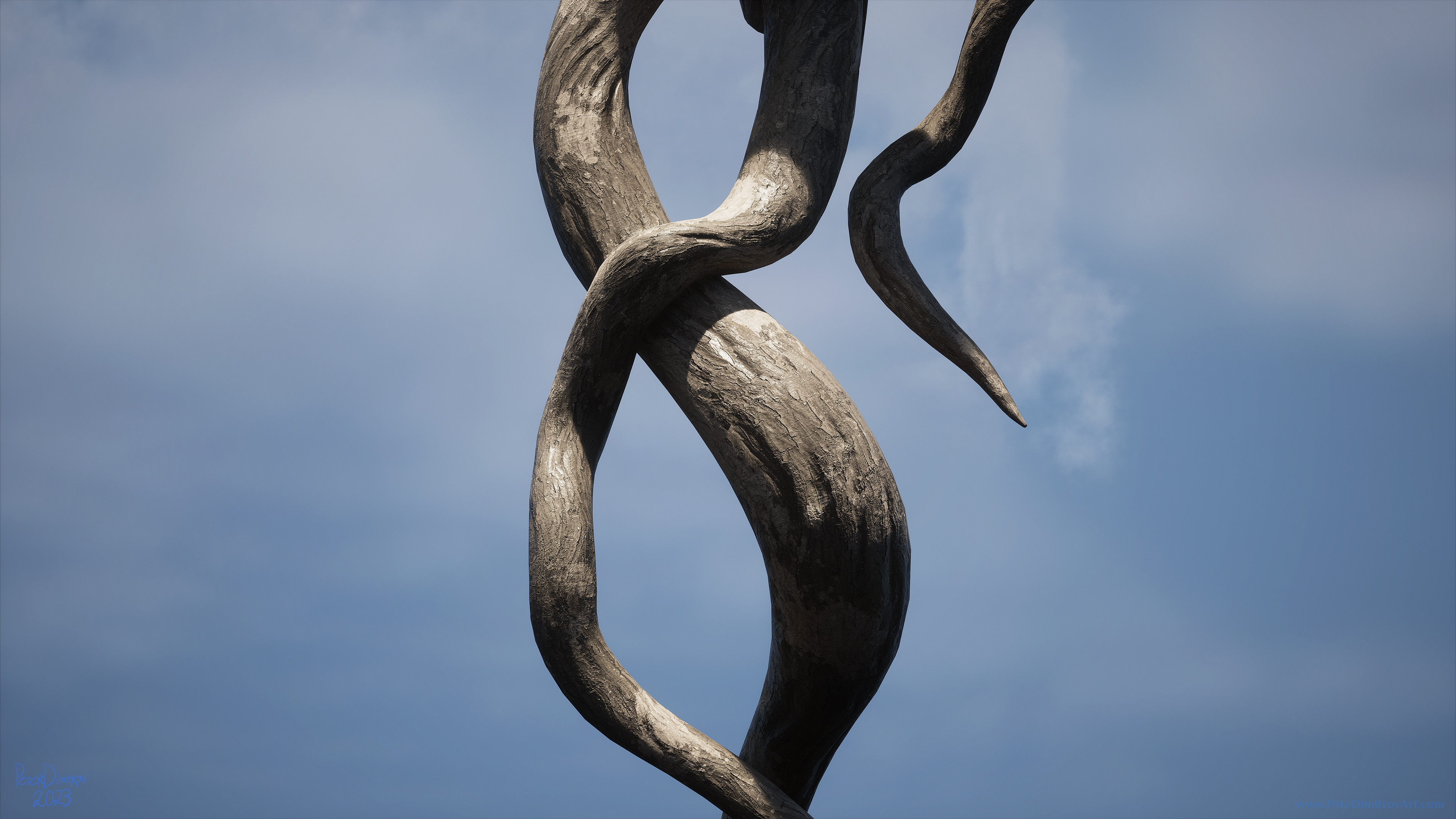 The root uses a mix of Megascan surfaces.