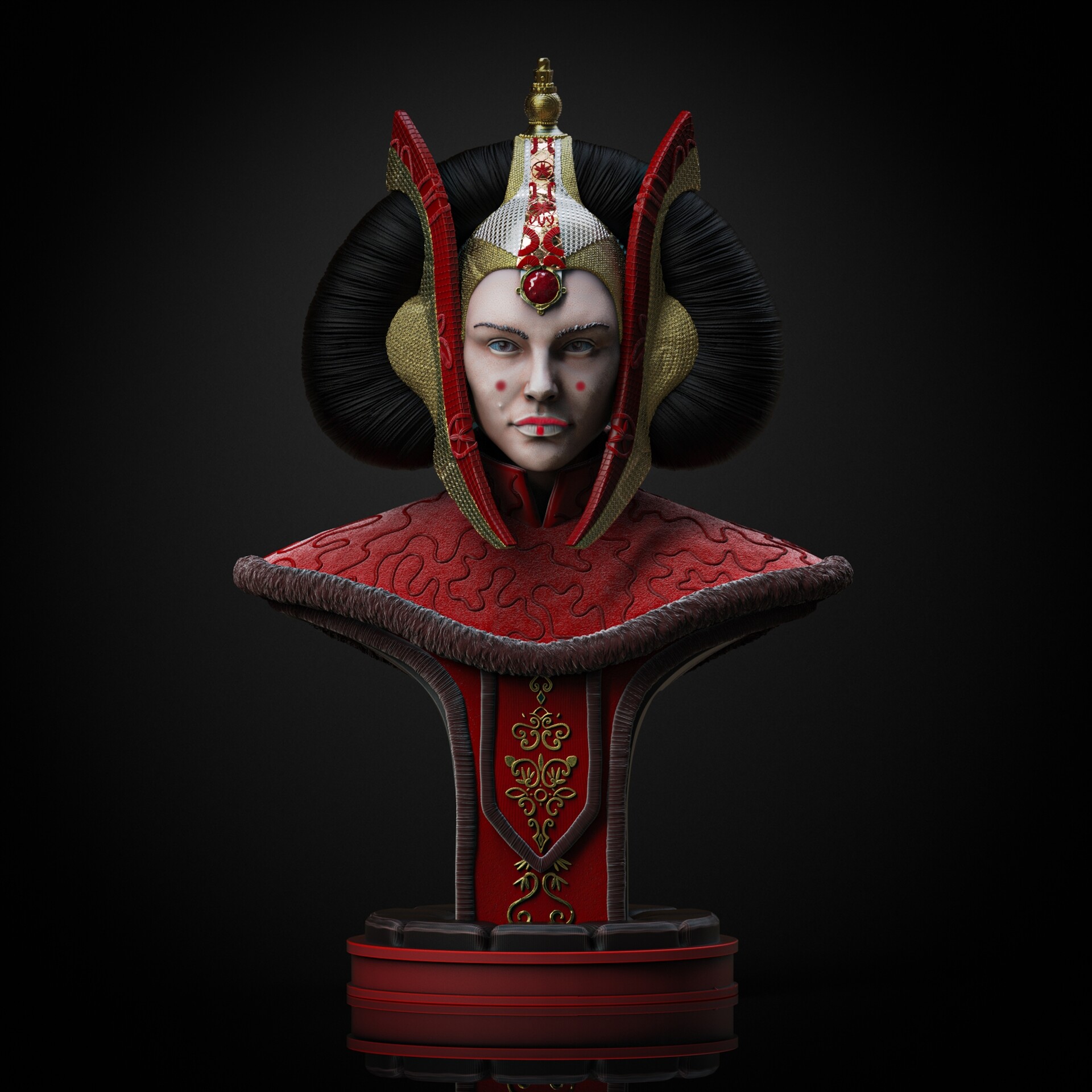 ArtStation Queen Amidala bust