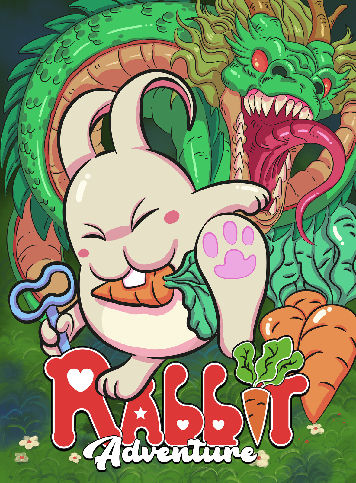 Rabbit Adventure retro game cover