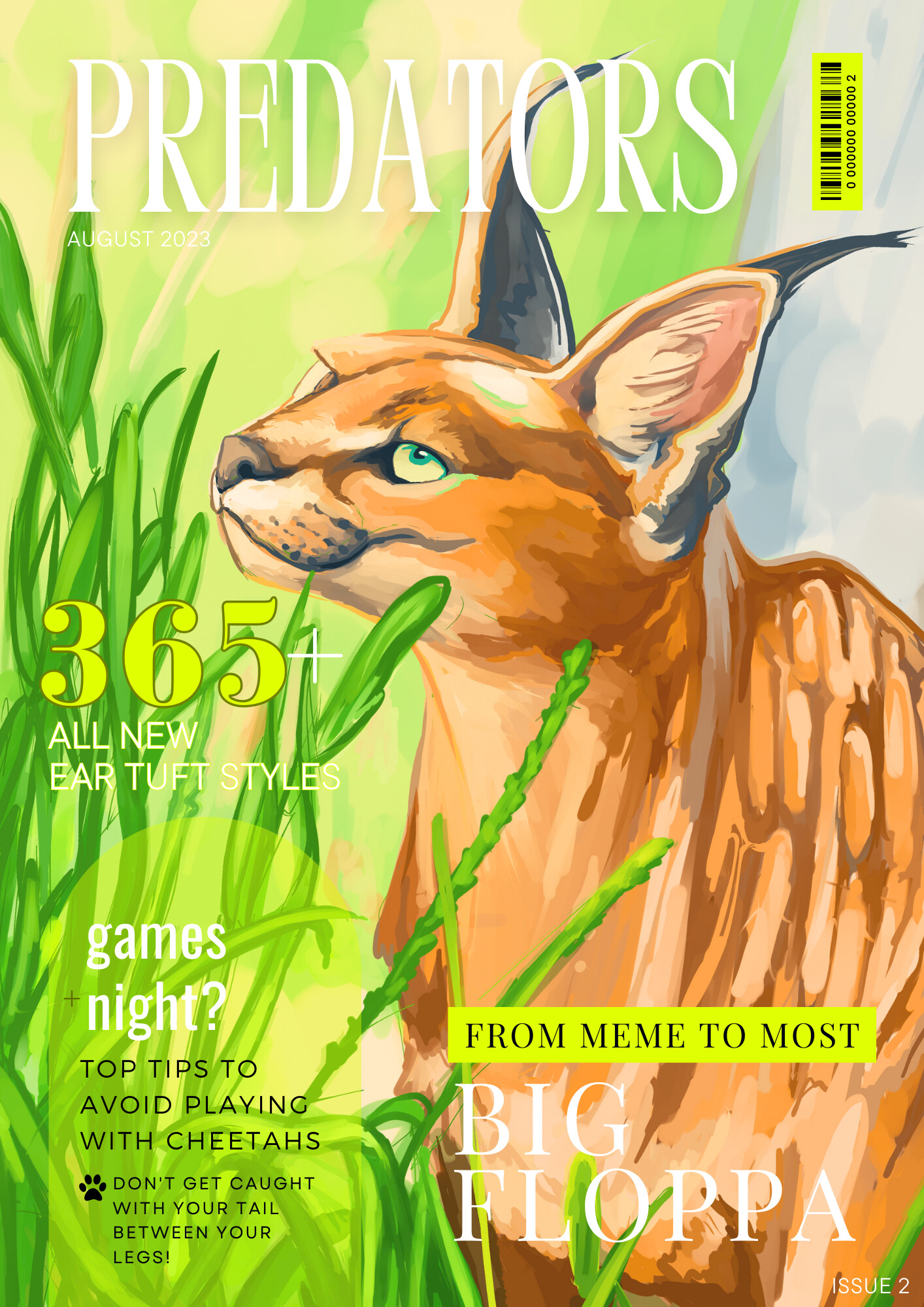 Amazon.com: ZYANART Caracal Animal Watercolor Funny Wall Art