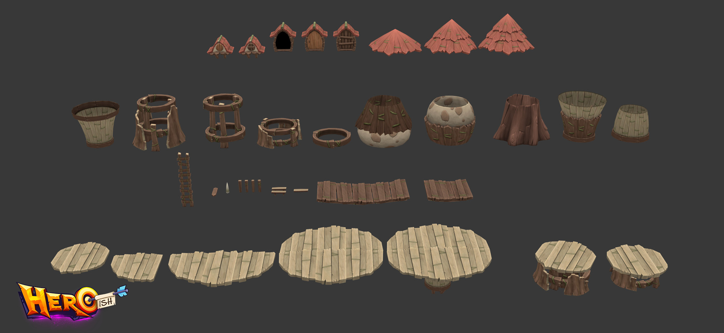 Modular kit used to construct all of the Feral buildings throughout the game
