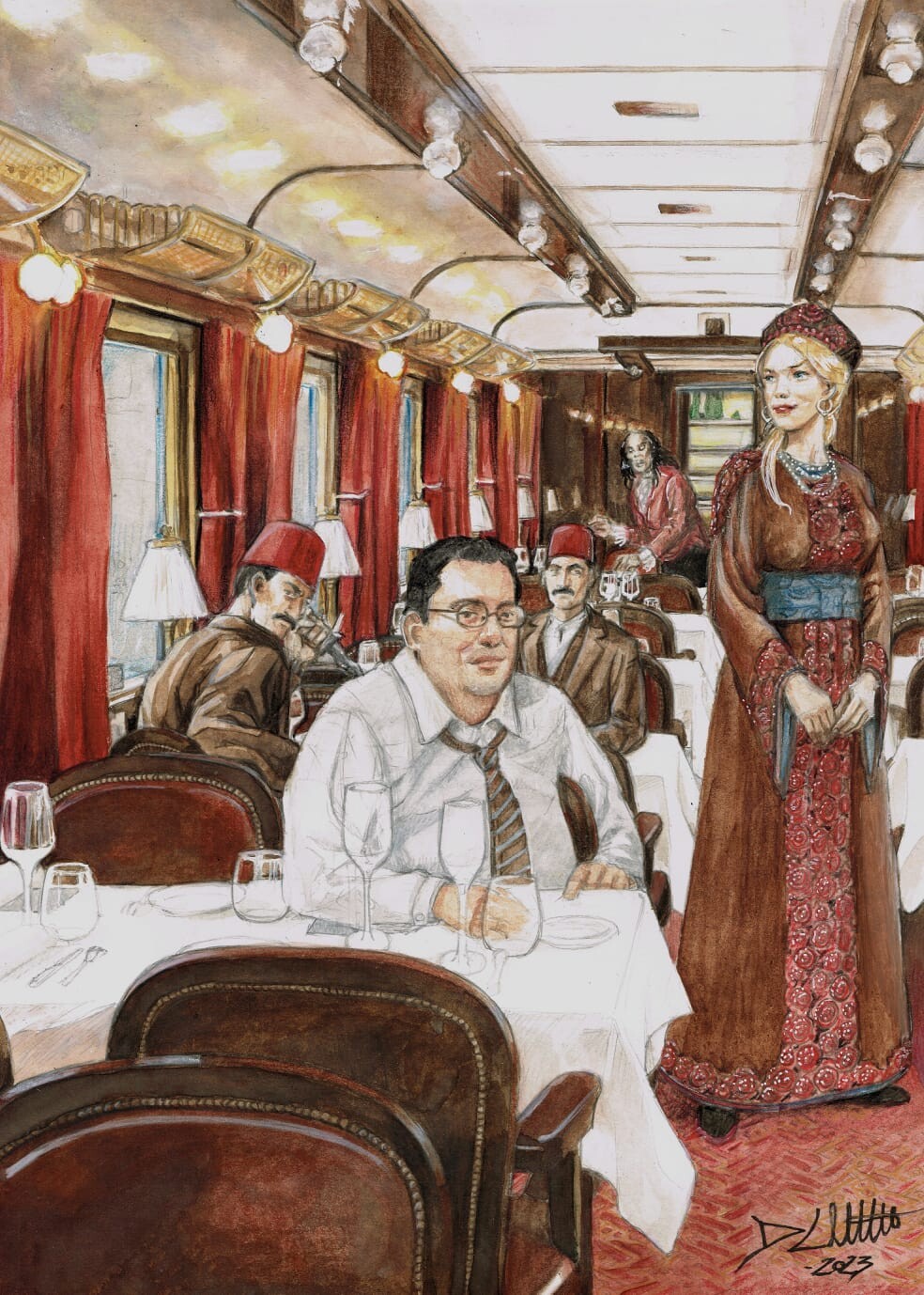 Dining Car
Pierluigi, just one hero, with a lot of villains on the Orient Express' route