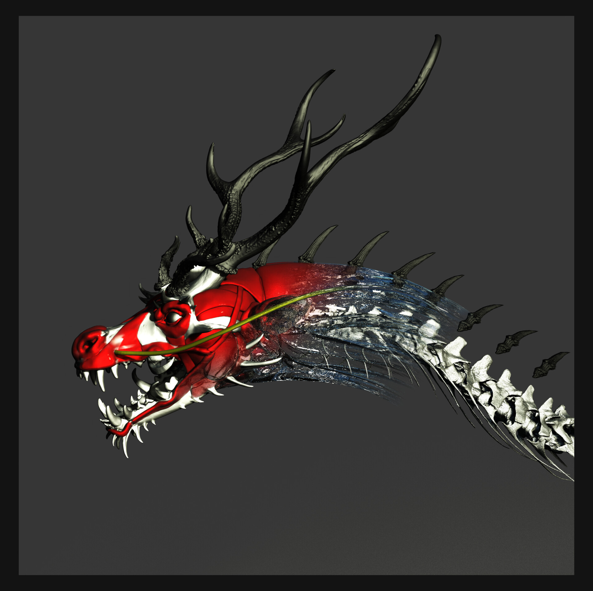 ArtStation - Eastern dragon's muscle-OVER 东方龙解剖-完成