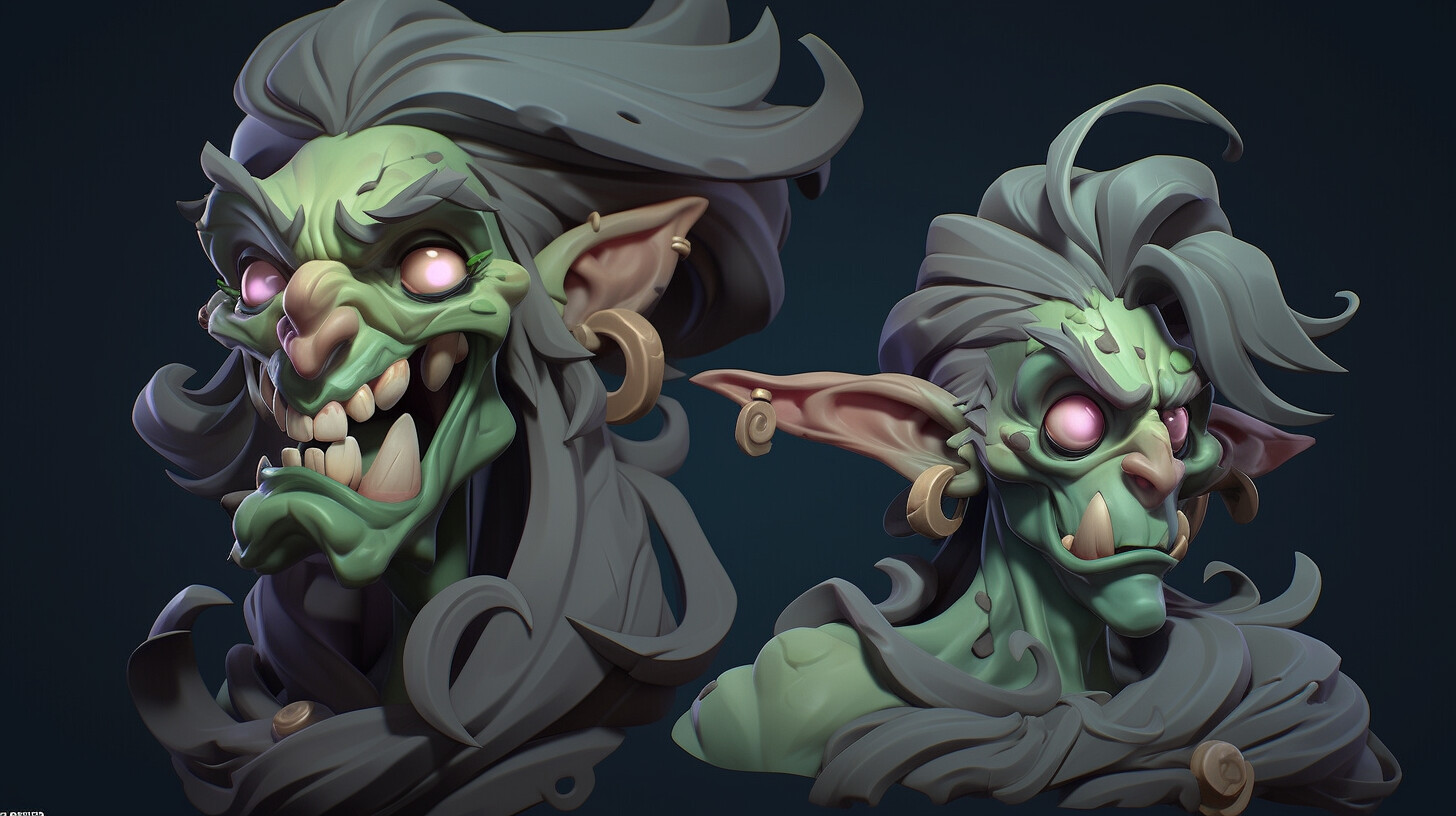 3D Head Sculpt References in 4K - Tika Art - +300 Stylized Creature ...