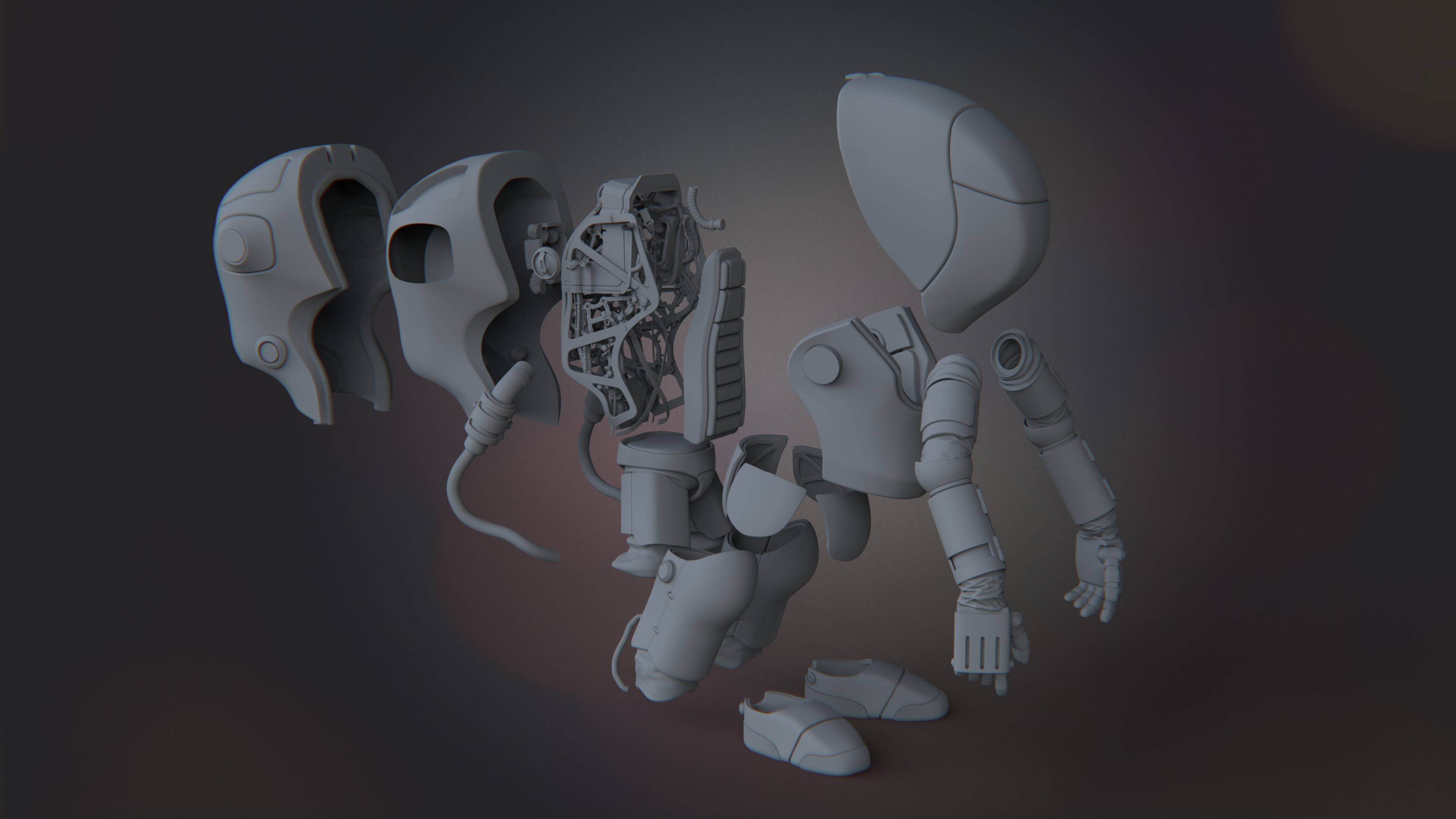Fly-away render