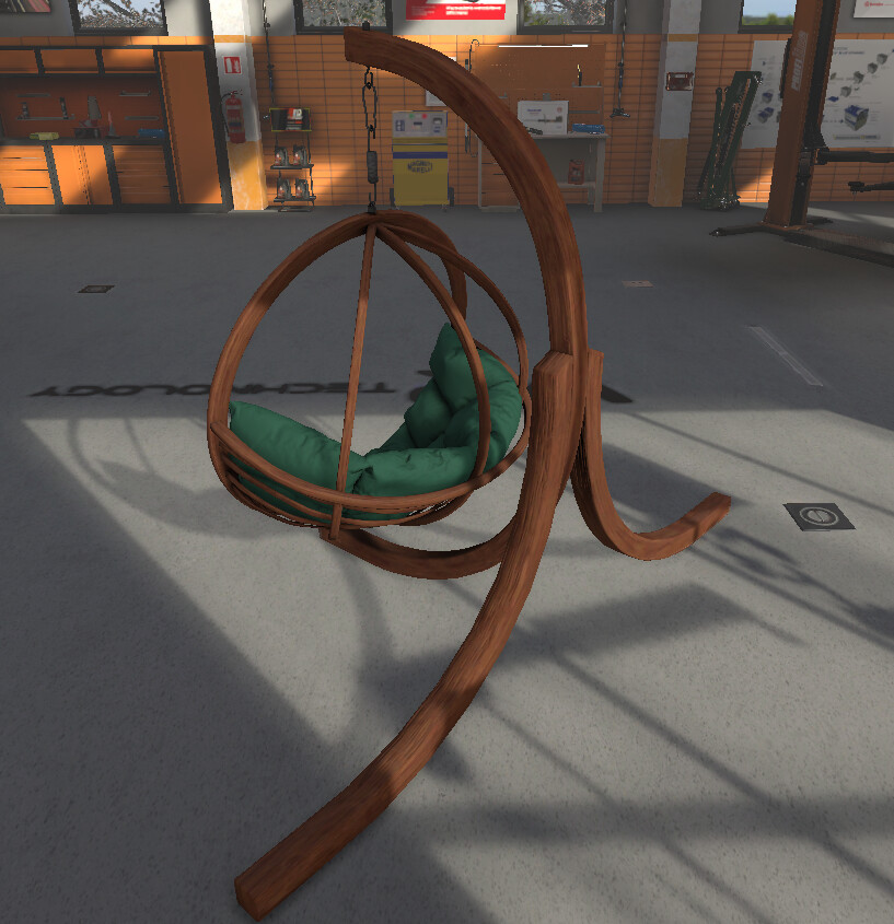 hanging chair back
