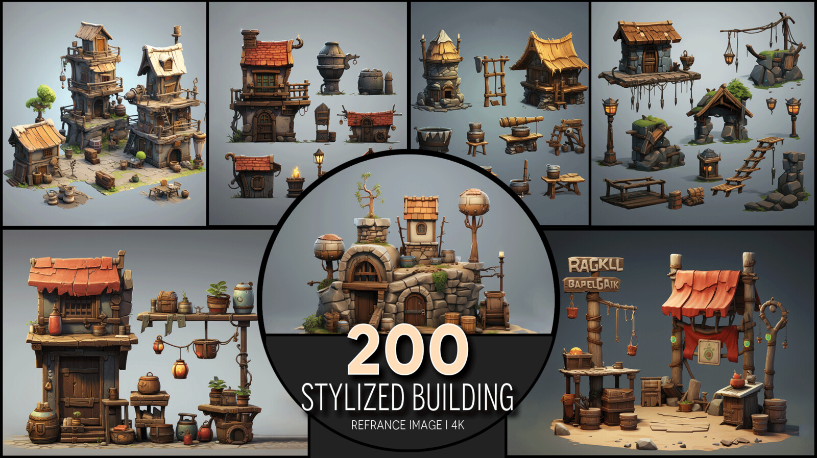Pixel Ref - Stylized Building 4K Reference/Concept Images