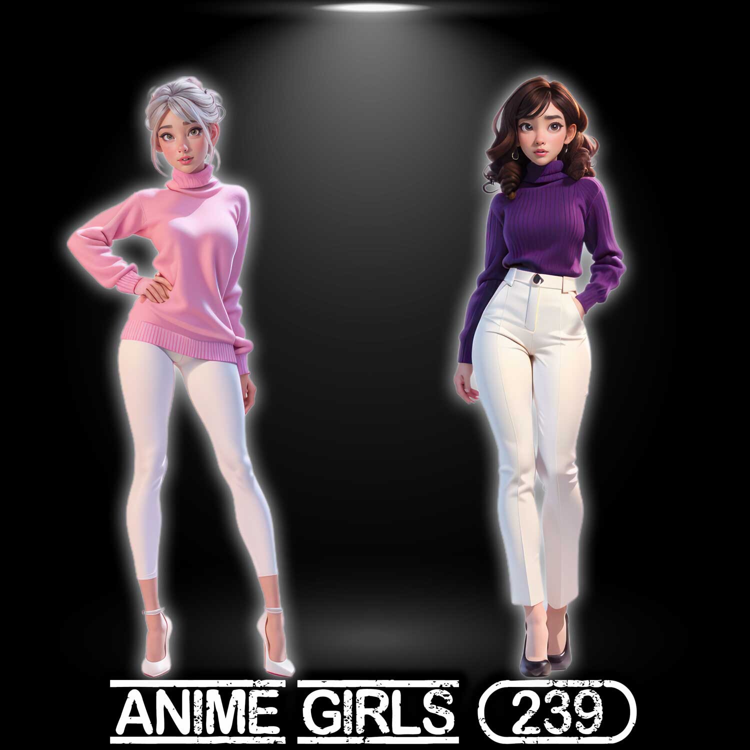 ArtStation - 260+ Anime Girls (Turtleneck Sweater) Images Reference Pack -  4K Resolution - V.239 | Artworks