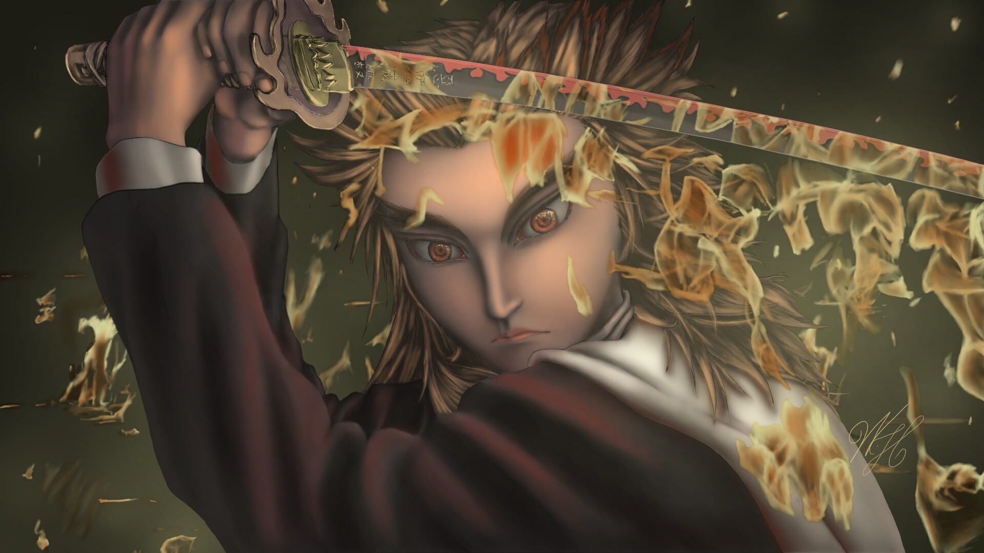 ArtStation - (My FanArt) Kyojuro Rengoku