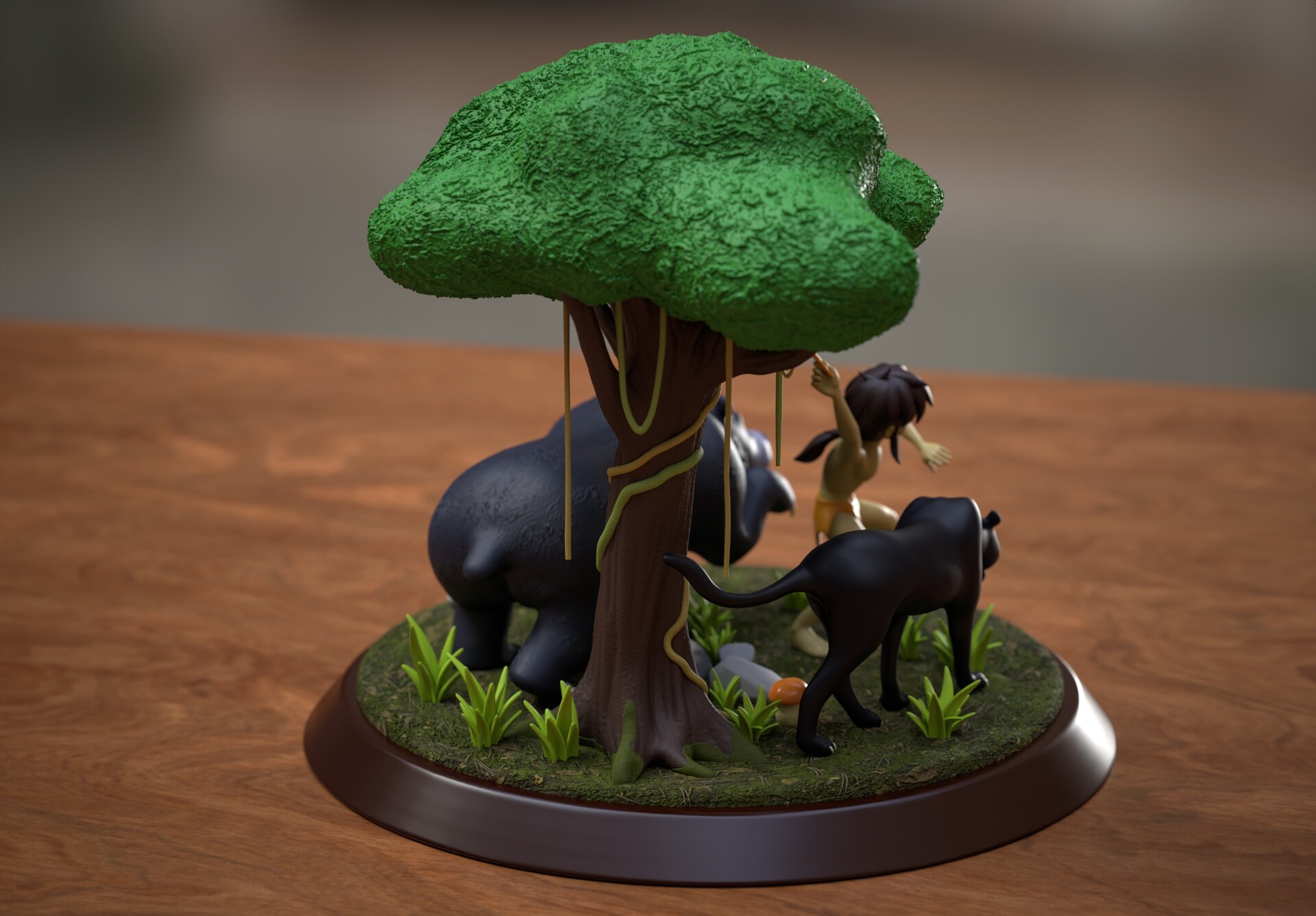 karim Ben Mansour The Jungle Book Diorama 3D Print