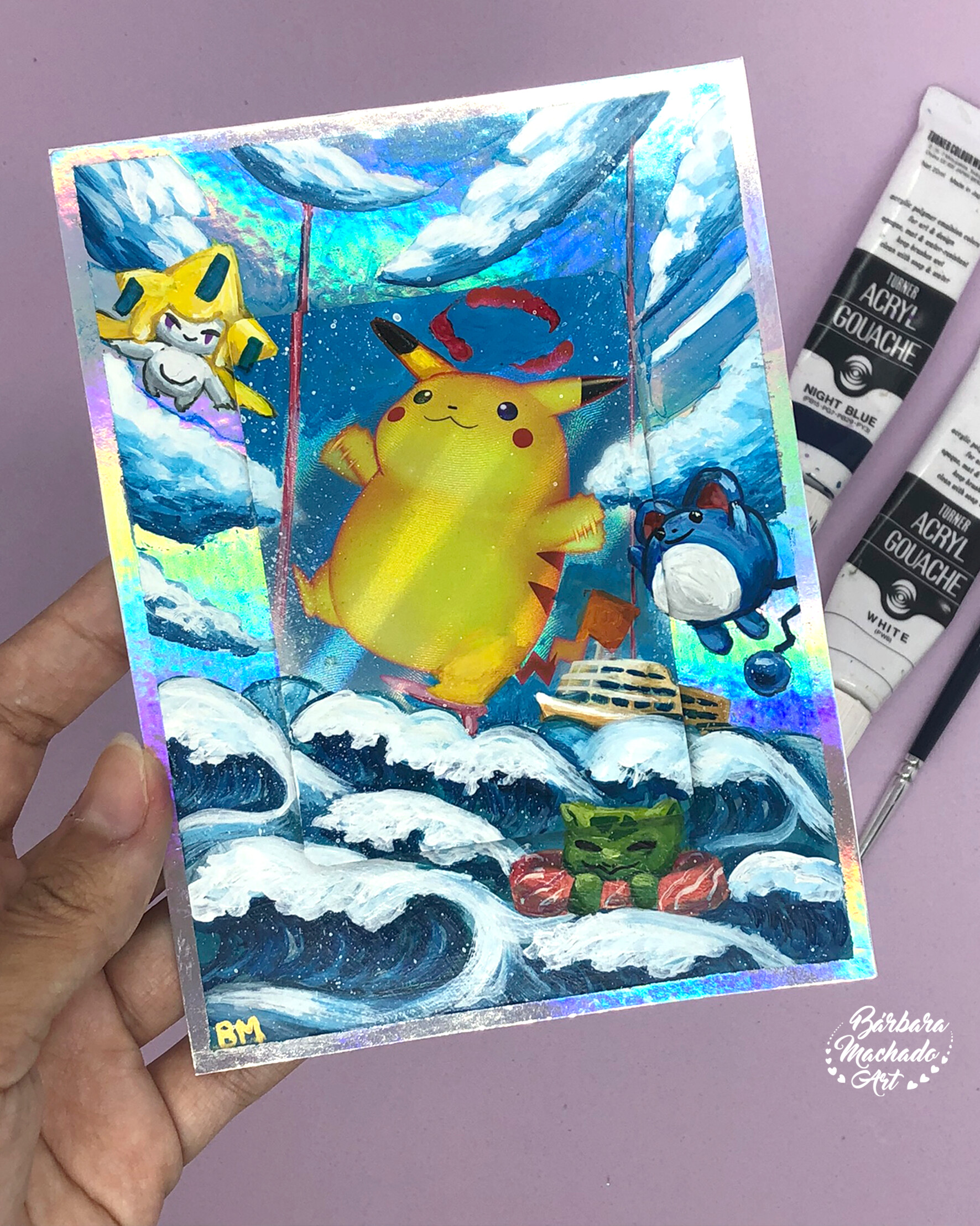ArtStation - Trading Card Artwork- Pokemon Pikachu