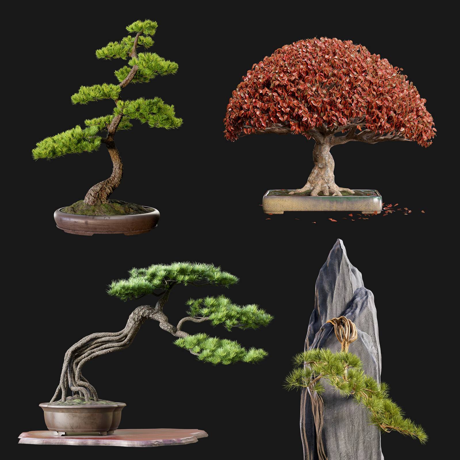 4 Bonsai Collection | PBR | HQ | Midpoly