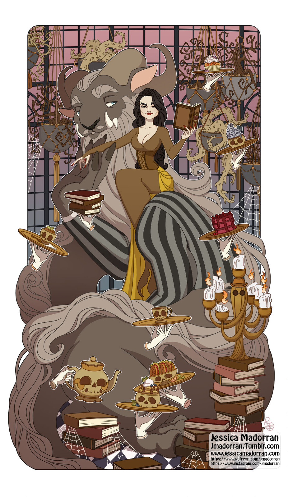 November 2023 Patreon - Twisted Beauty and the Beast Illustration