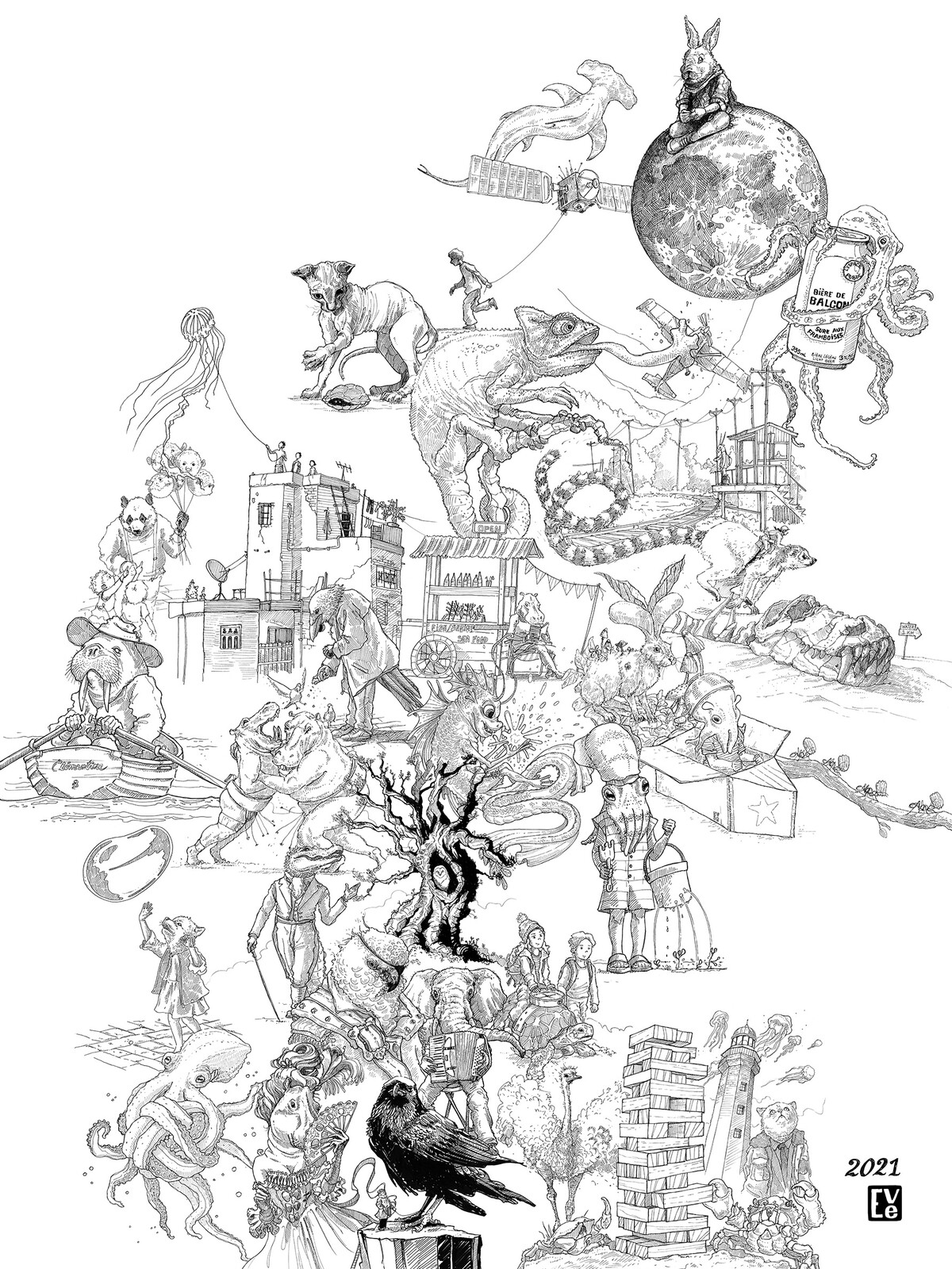 October 2021 ink drawings