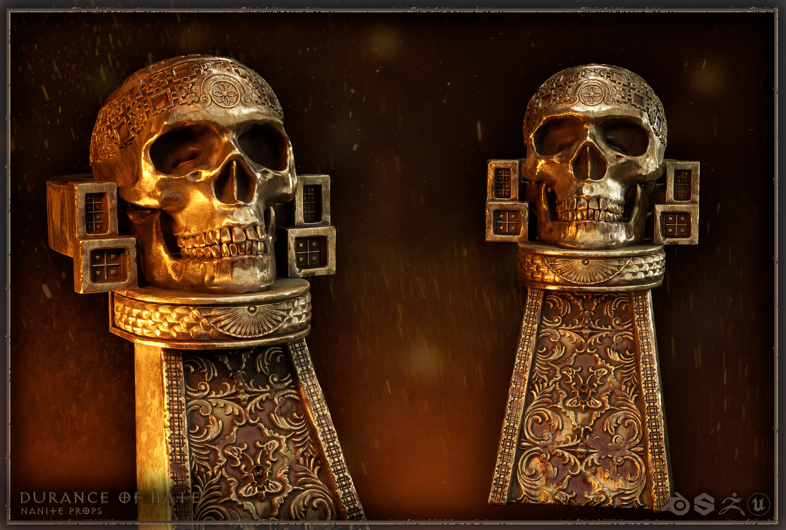 First prop made for the project, I didn't commit to it yet, so there are differences in materials and alphas compared to other assets, but it looked close enough that I decided to not redo it. 