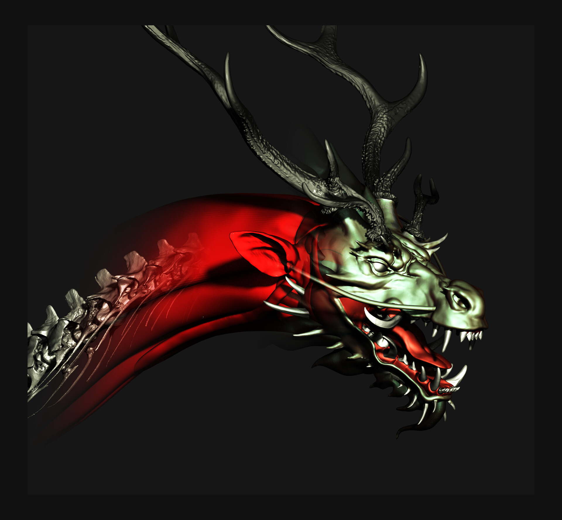 ArtStation - Eastern dragon's skin-OVER 东方龙皮肤-完成