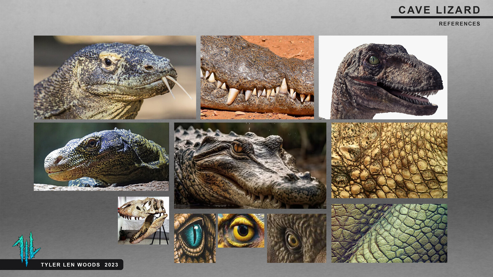 I used references of the Komodo dragon, crocodile, and dinosaur to capture the right shape language.