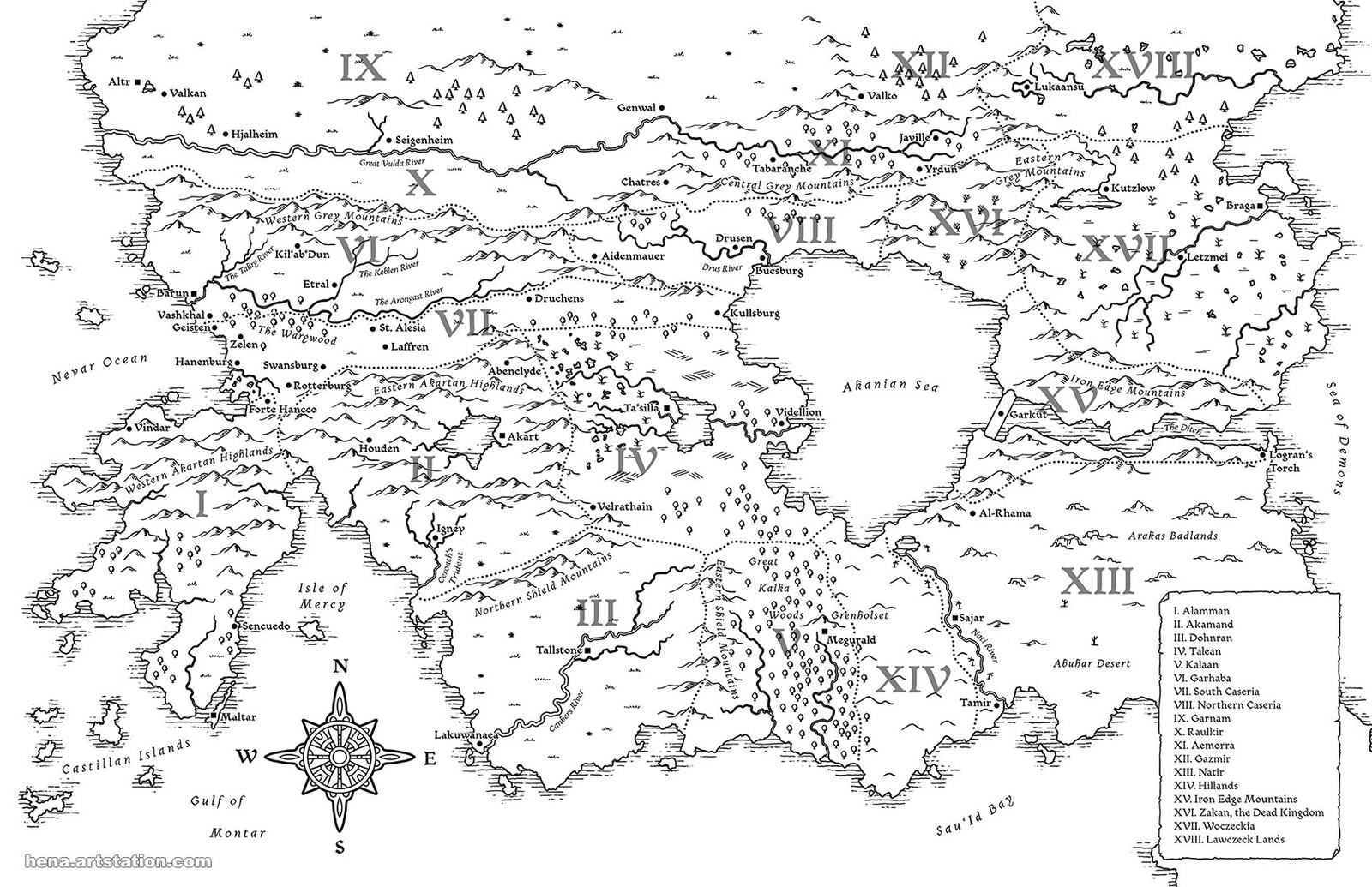 Map Art: Caelis Montar