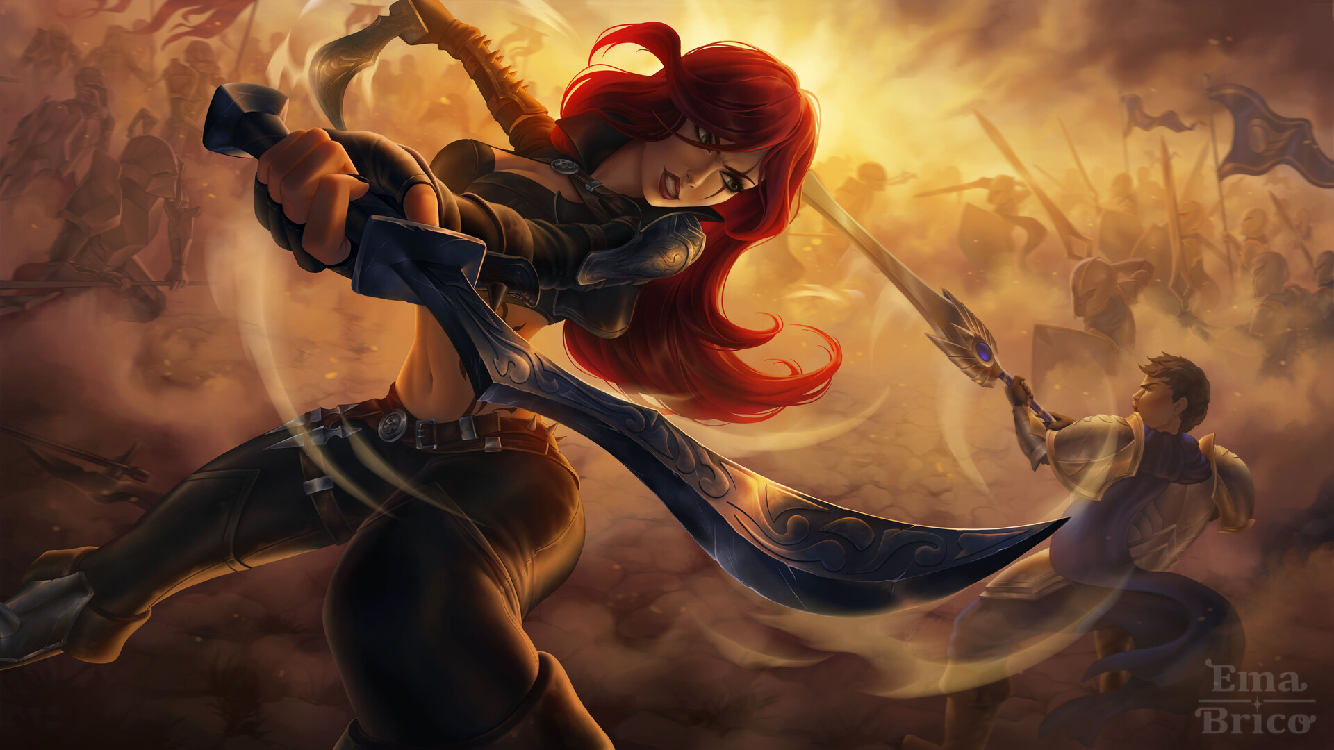 ArtStation - Katarina and Garen League of Legends Fan Art, image size:1920x1080