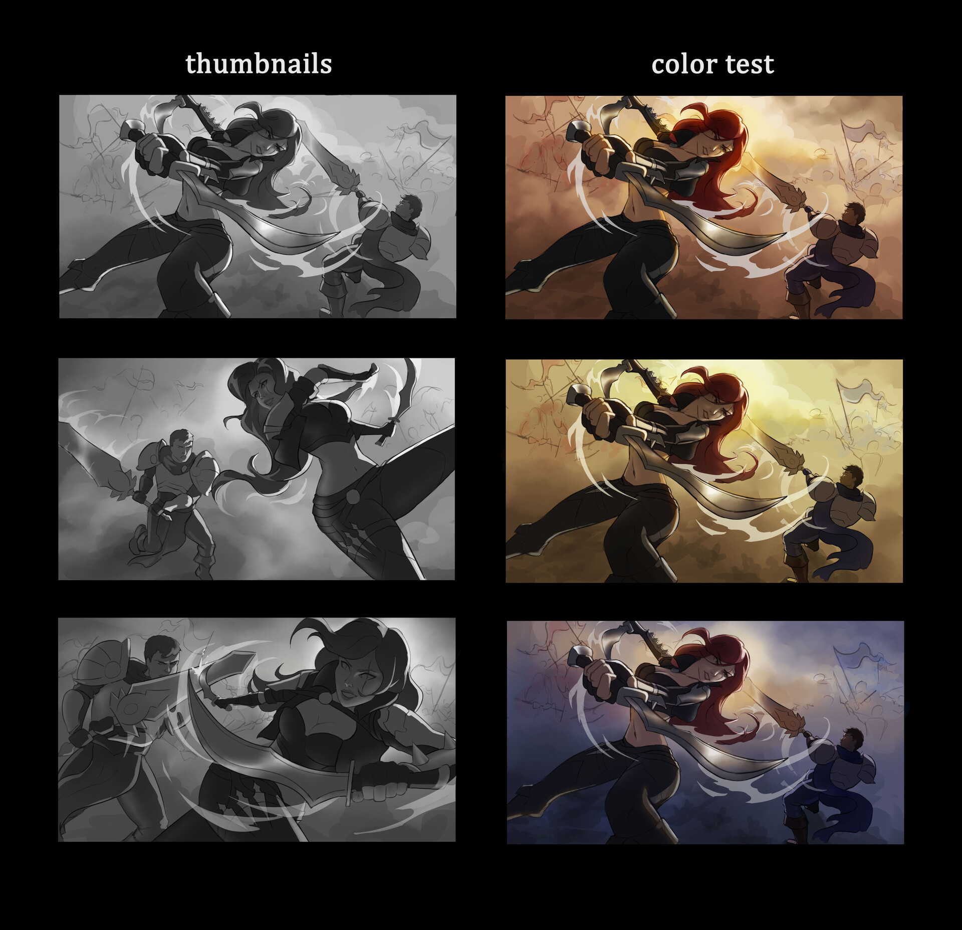 ArtStation - Katarina and Garen League of Legends Fan Art, image size:1920x1855