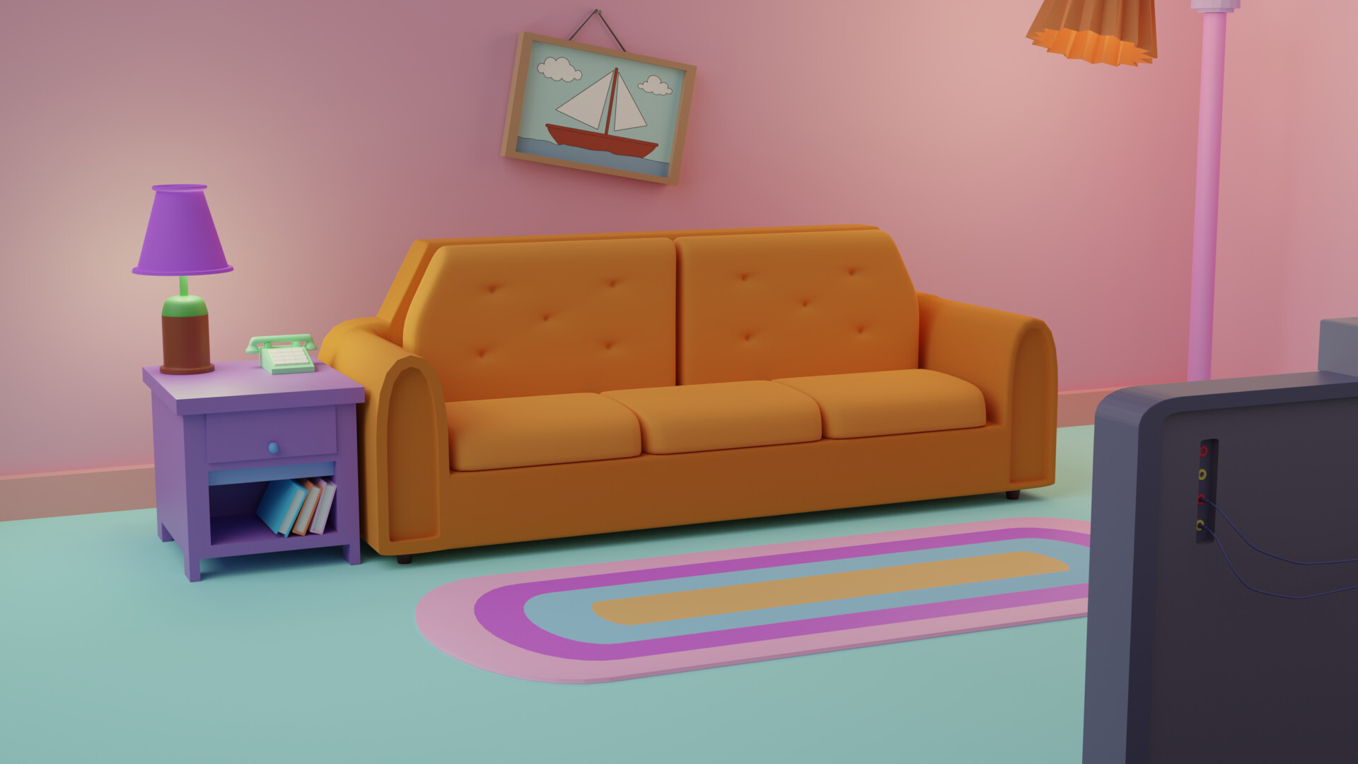 ArtStation - Simpsons Livingroom Scene