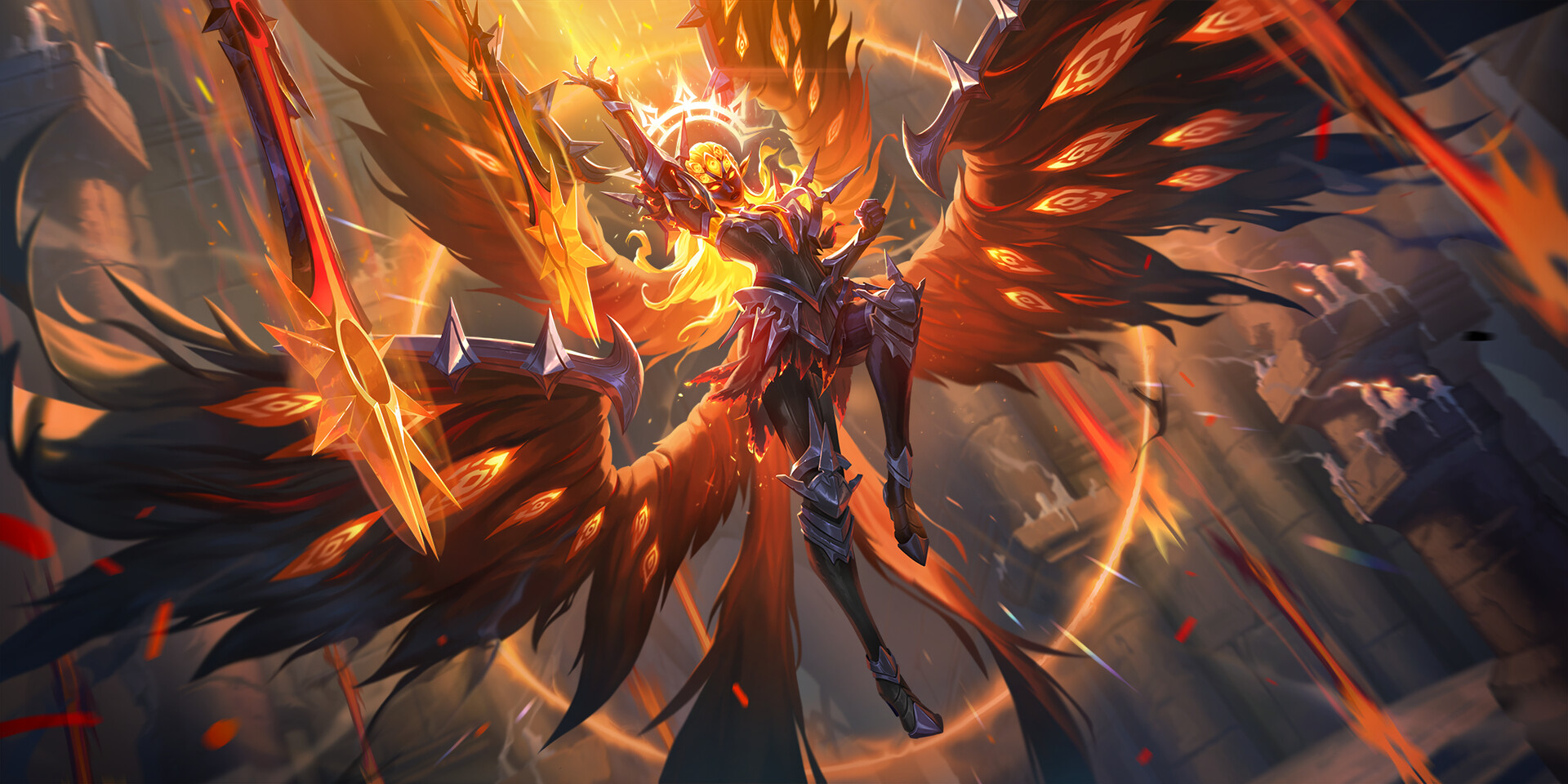 Sun Eater Kayle. Мифические Рыцари. Кейл Сплеш арт. Kayle Prestige Splash Art.