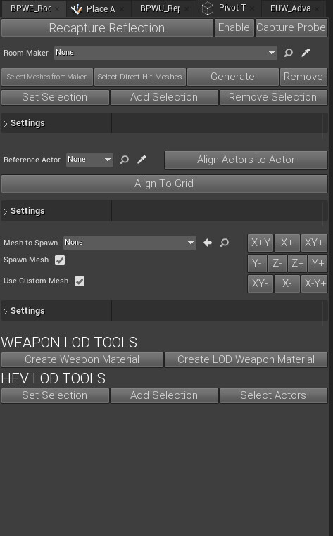 Made tools to auto create materials and set them all automatically for specific models use case like weapons and for general models.
Created a custom illumination and texture captures for topdown projected shadows, kinda alike the system on Crysis 1.
