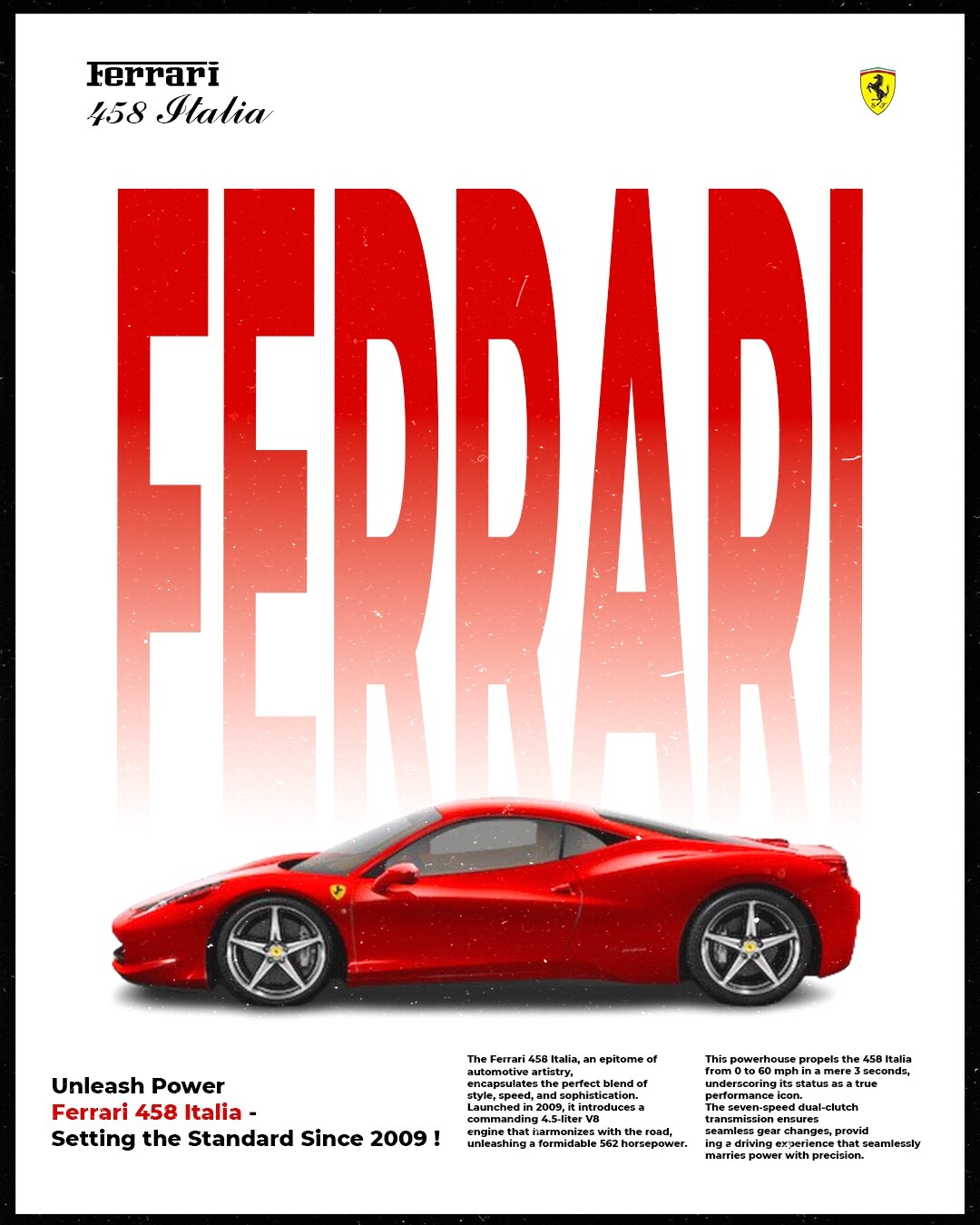 ArtStation - The Iconic Ferrari 458 Italia 🏎️