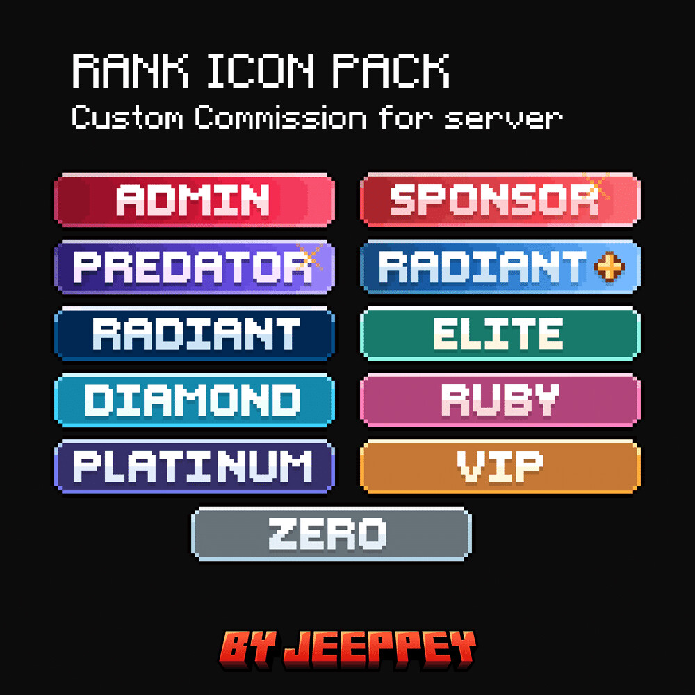 Artstation minecraft custom rank icon prefixes