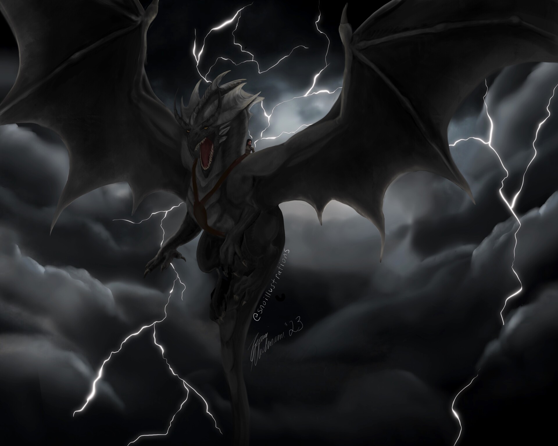 ArtStation Tairn, Dragon of Lightning