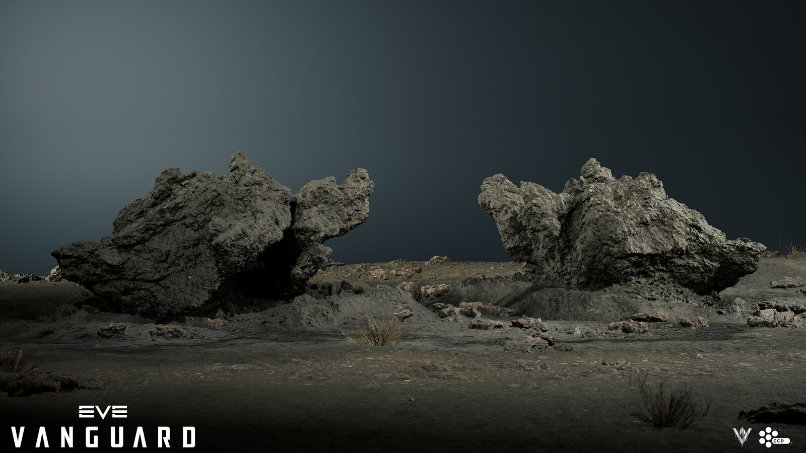 A small sized, open-meshed, photogrammetry rock.