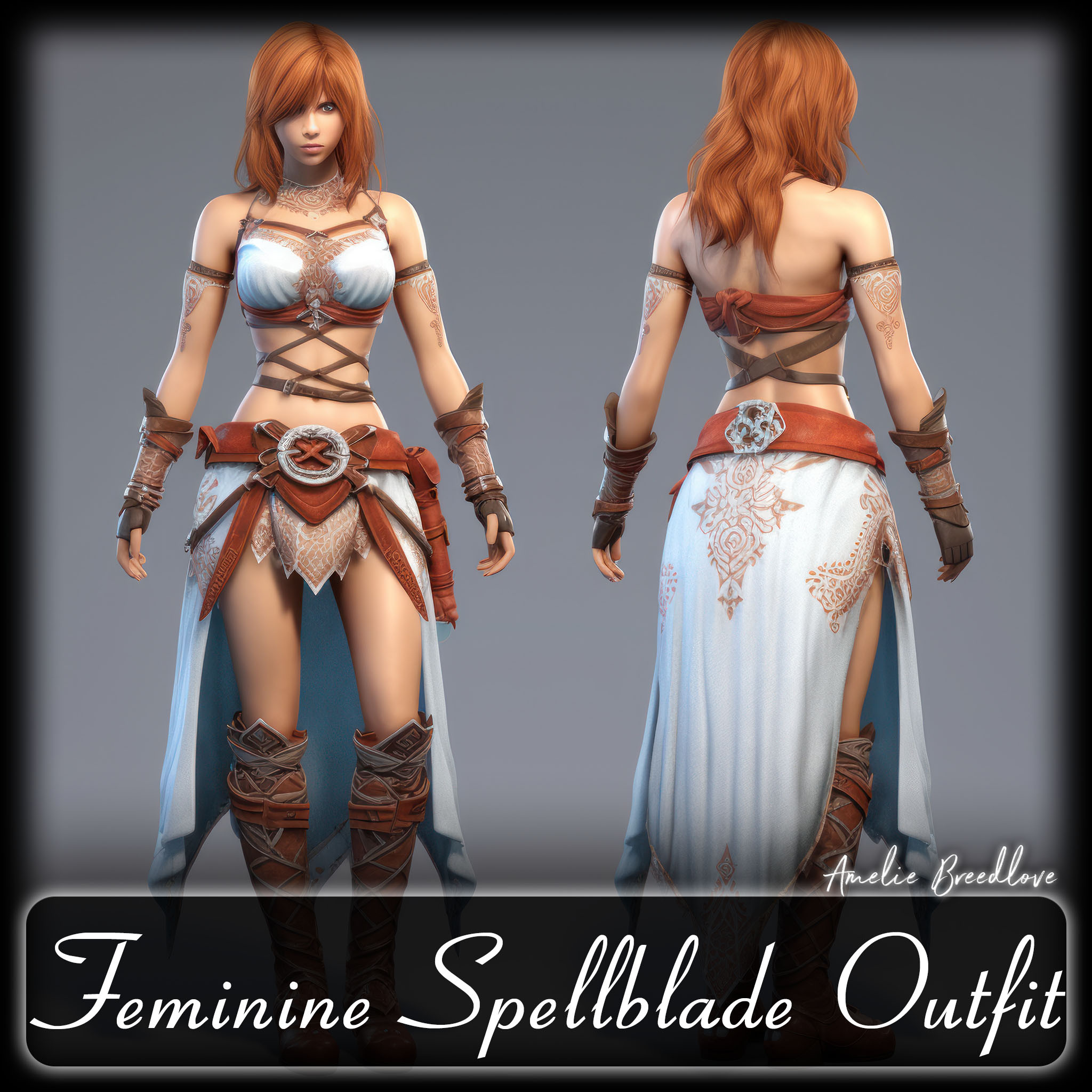ArtStation - 200 Feminine Spellblade Outfit Reference Pack | 4K 