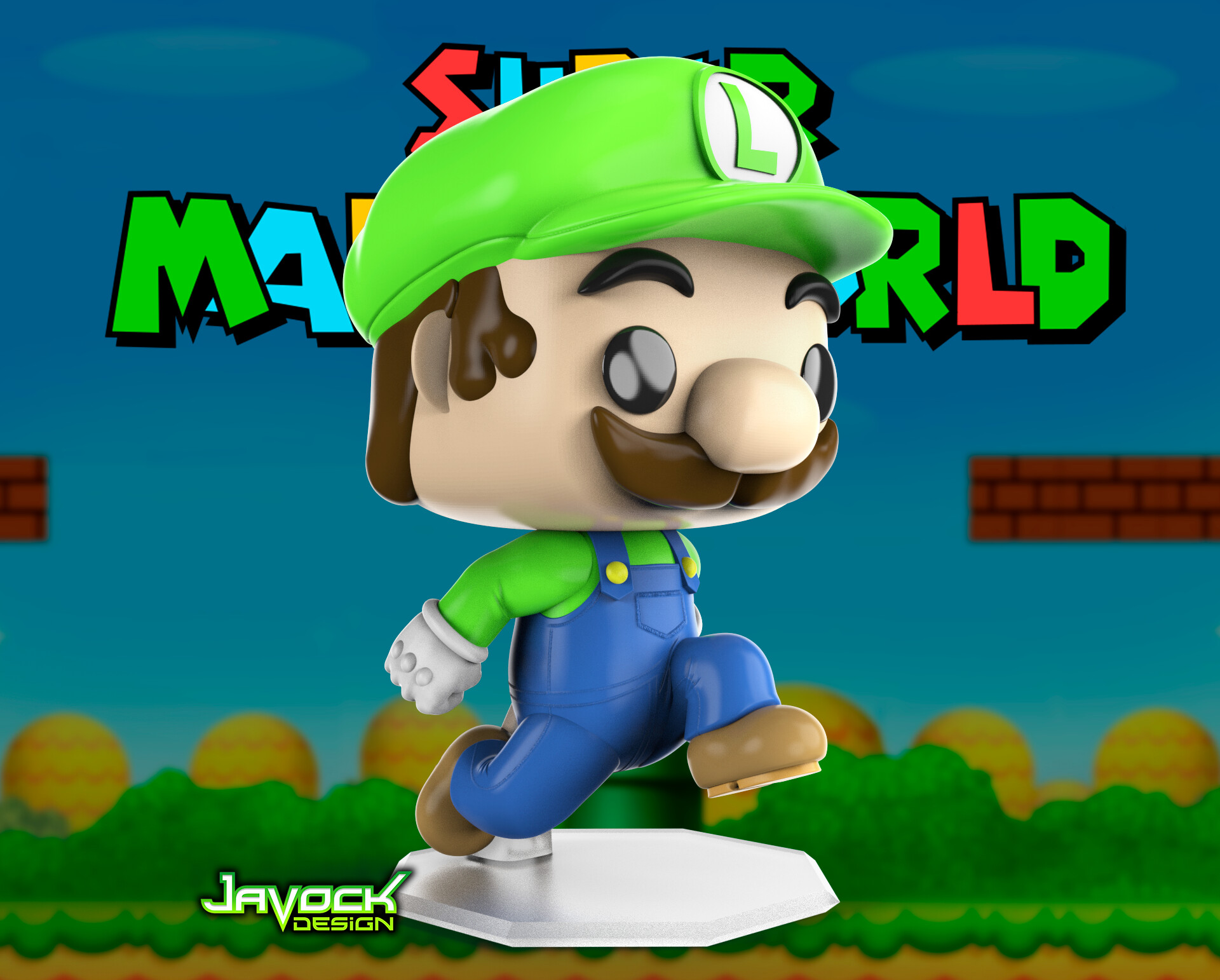 Luigi Nintendo Mario World 3d ArtStation Mario Luigi Super Mario