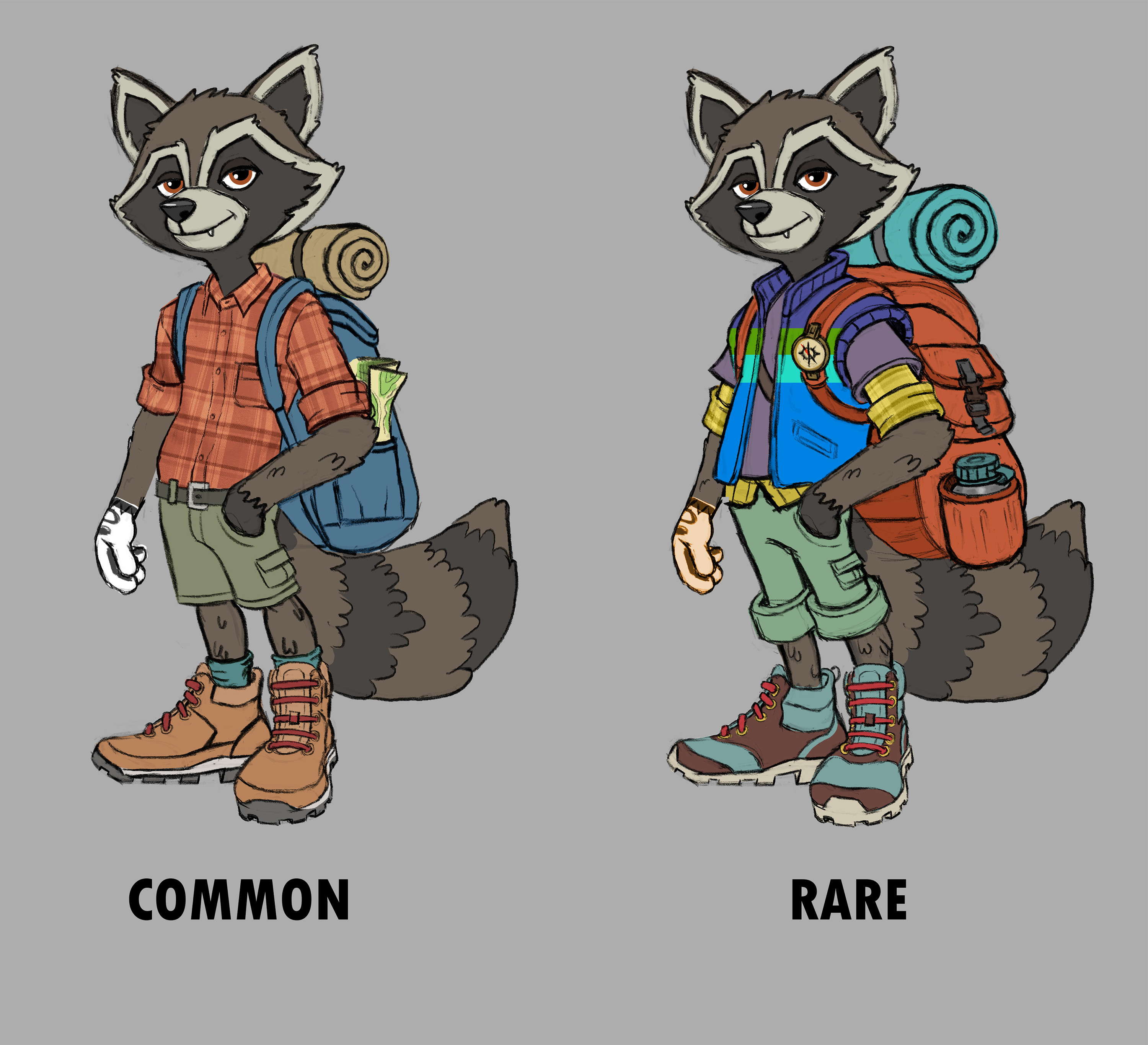 Character concept and skin variation for Trip created by Michael Hadwin.