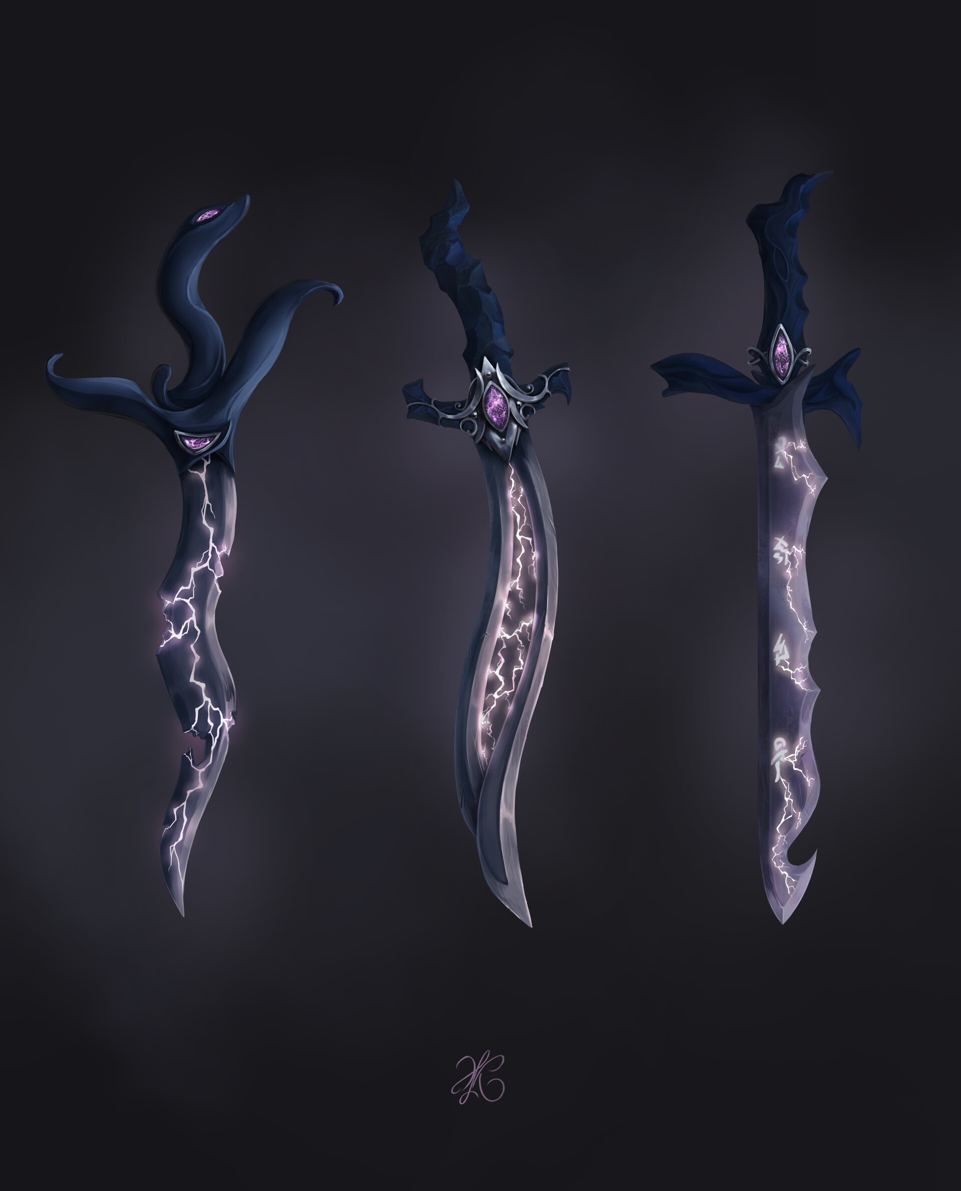 ArtStation Lightning Swords Concept