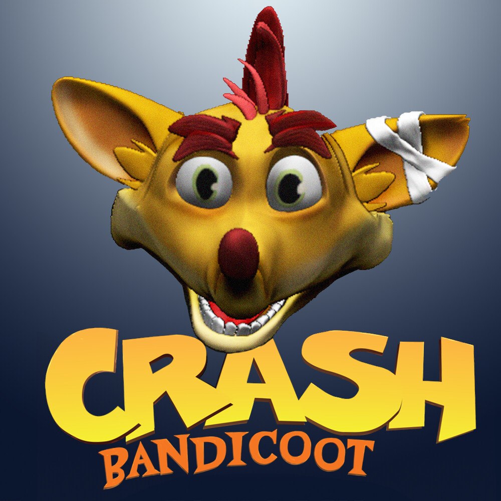 ArtStation crash bandicoot head sculpt